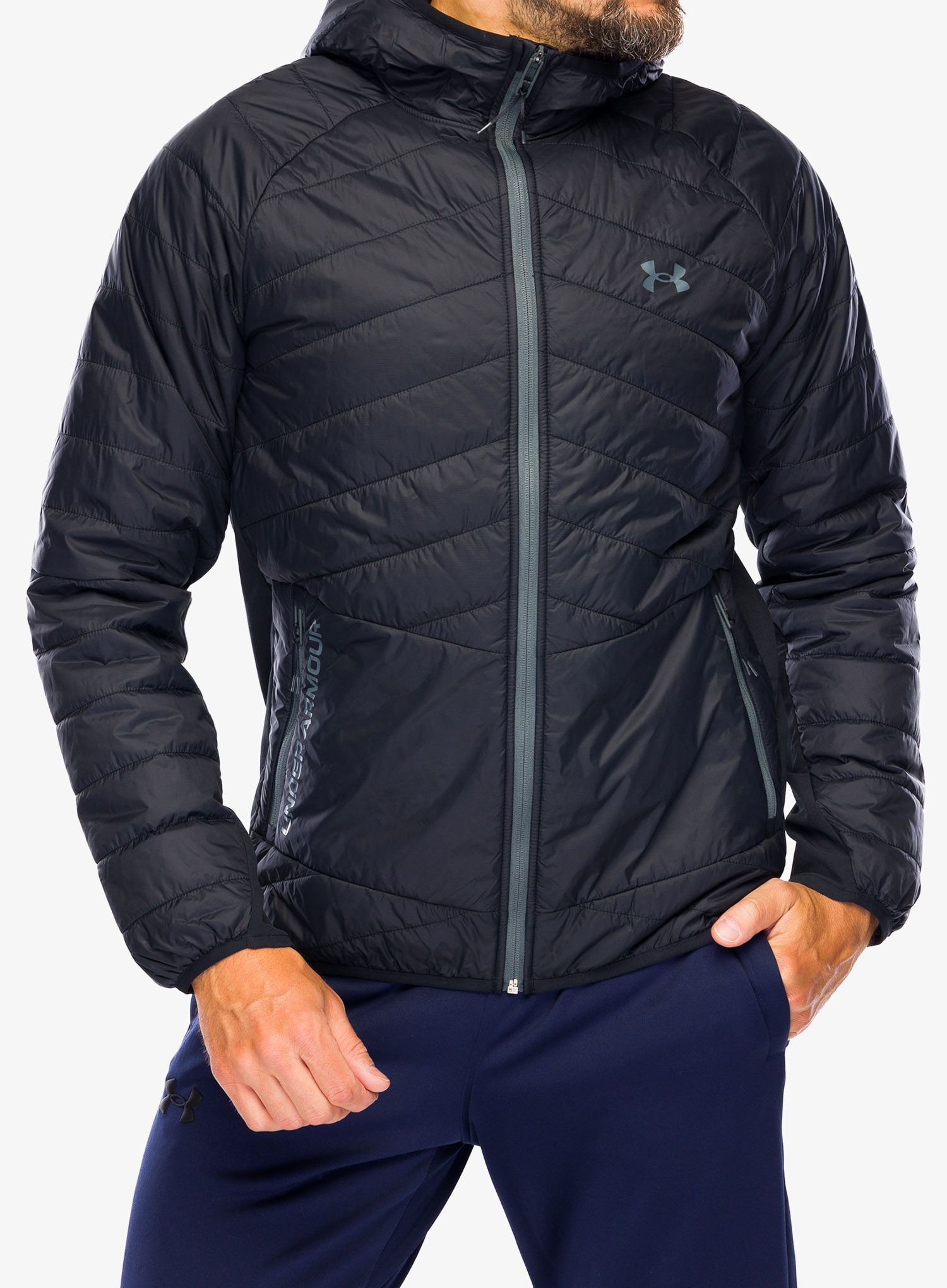 Hybridní bunda Under Armour Active Hybrid Jacket - black/pitch gray