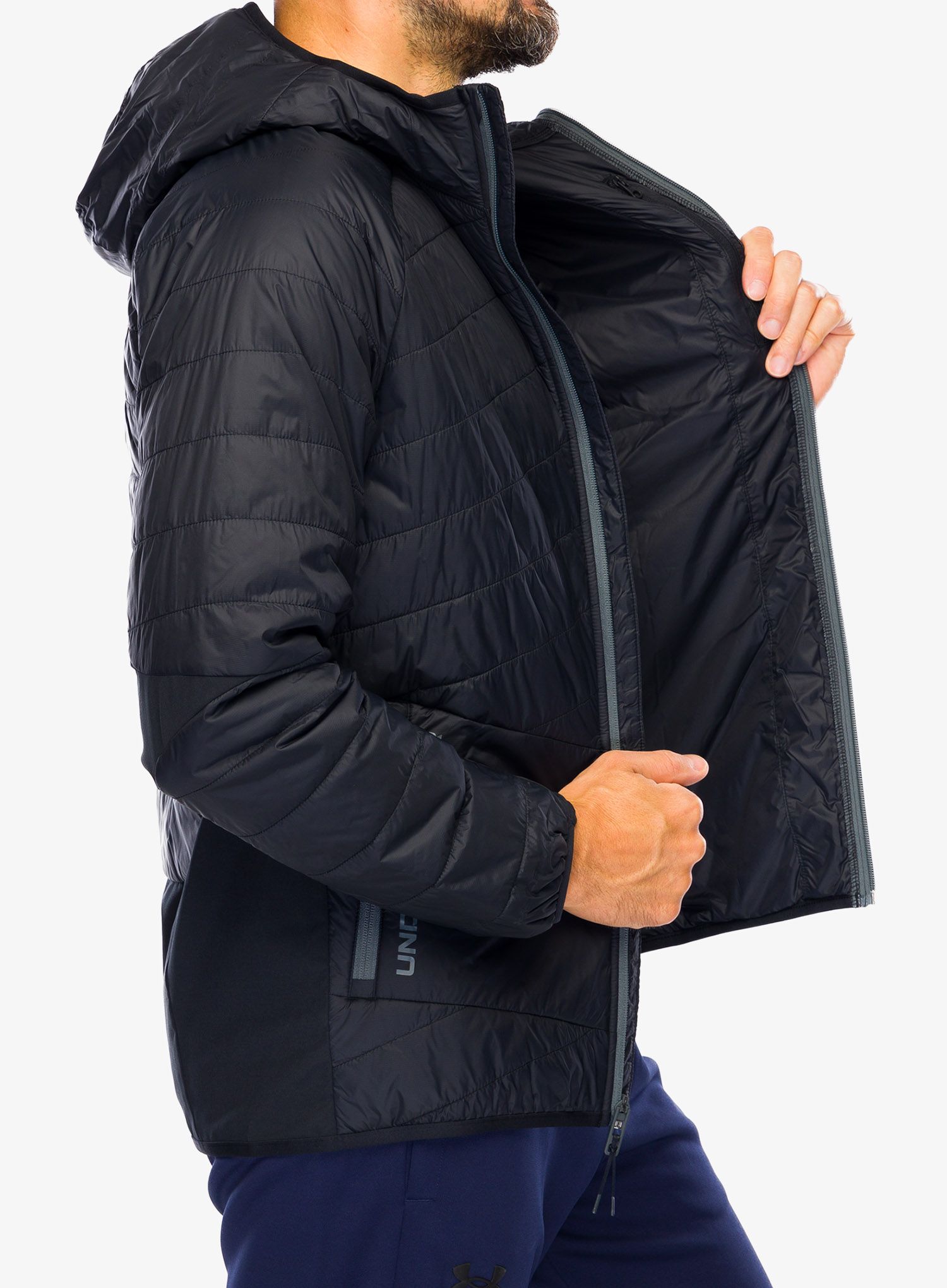 Hybridní bunda Under Armour Active Hybrid Jacket - black/pitch gray