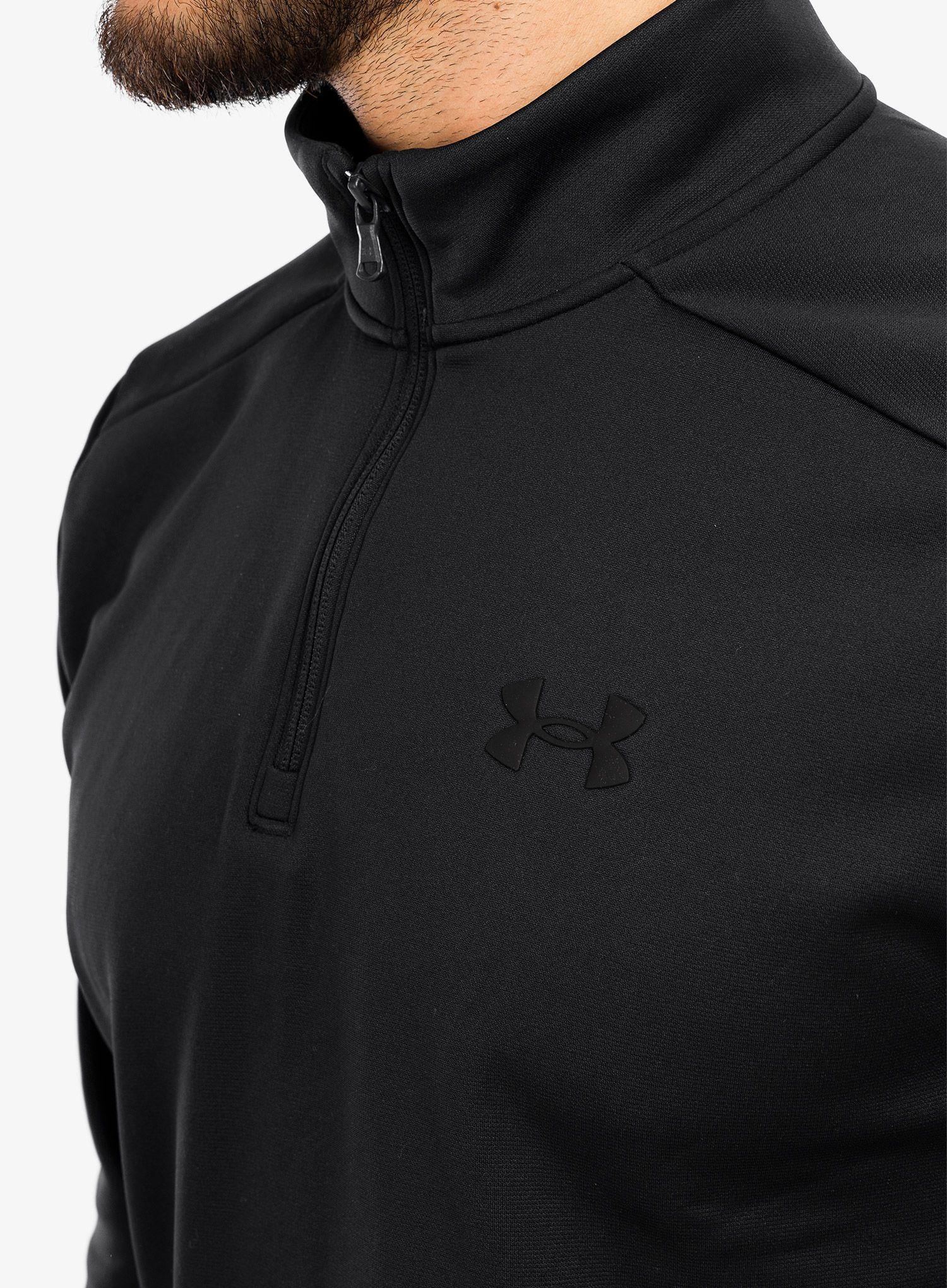 Mikina bez kapuce Under Armour Armour Fleece 1/4 Zip - black