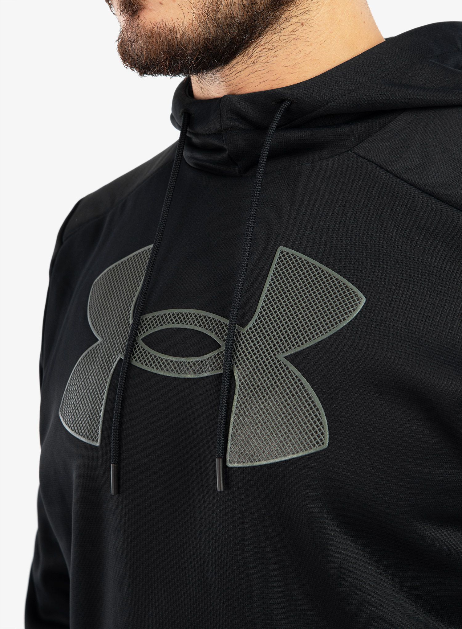 Mikina Under Armour Armour Fleece Big Logo Hoodie - black/pitch gray
