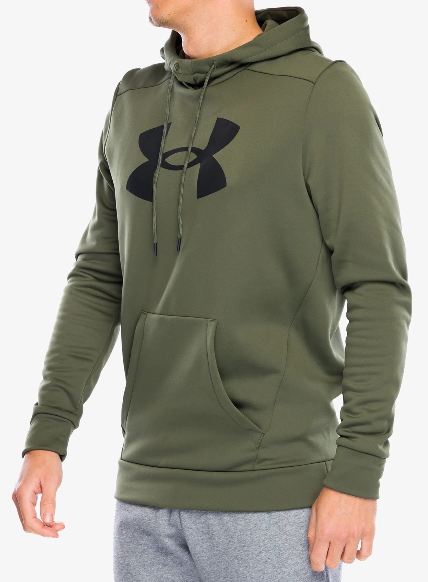 Mikina s kapucí Under Armour Armour Fleece Big Logo Hoodie - marine od green/black