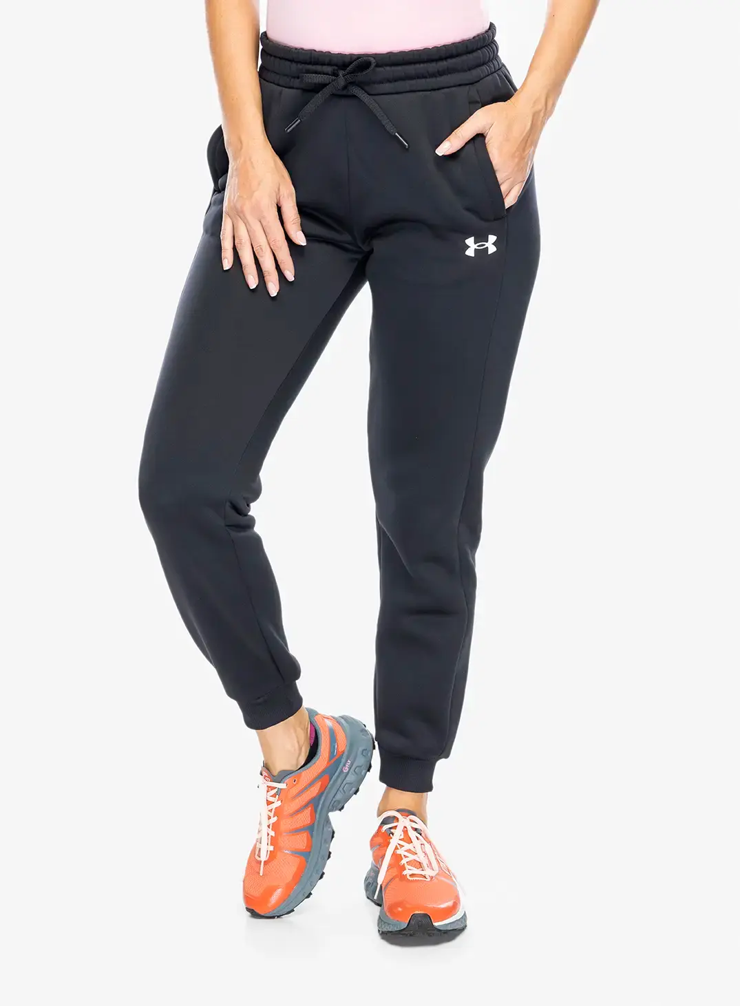 Kalhoty dámské Under Armour Armour Fleece Joggers - black/white