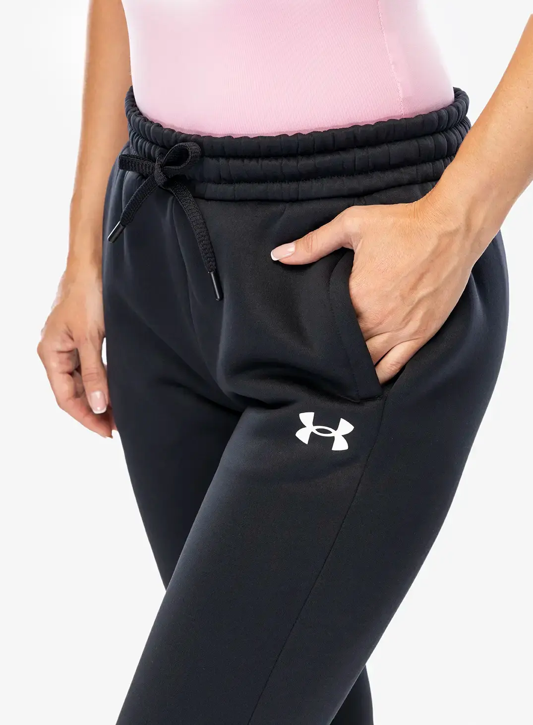 Kalhoty dámské Under Armour Armour Fleece Joggers - black/white