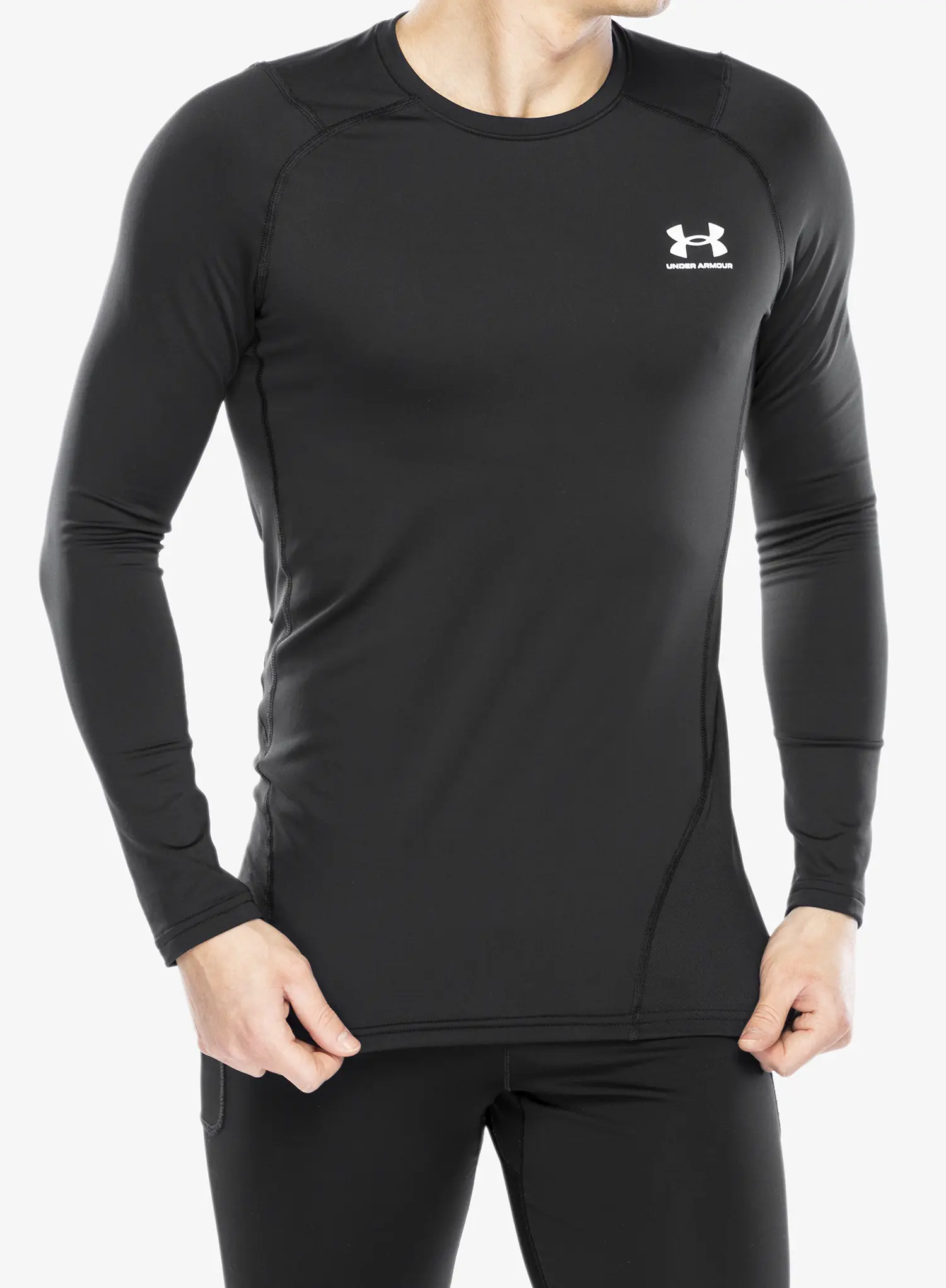 Mikina Under Armour ColdGear Fitted Crew - black/white