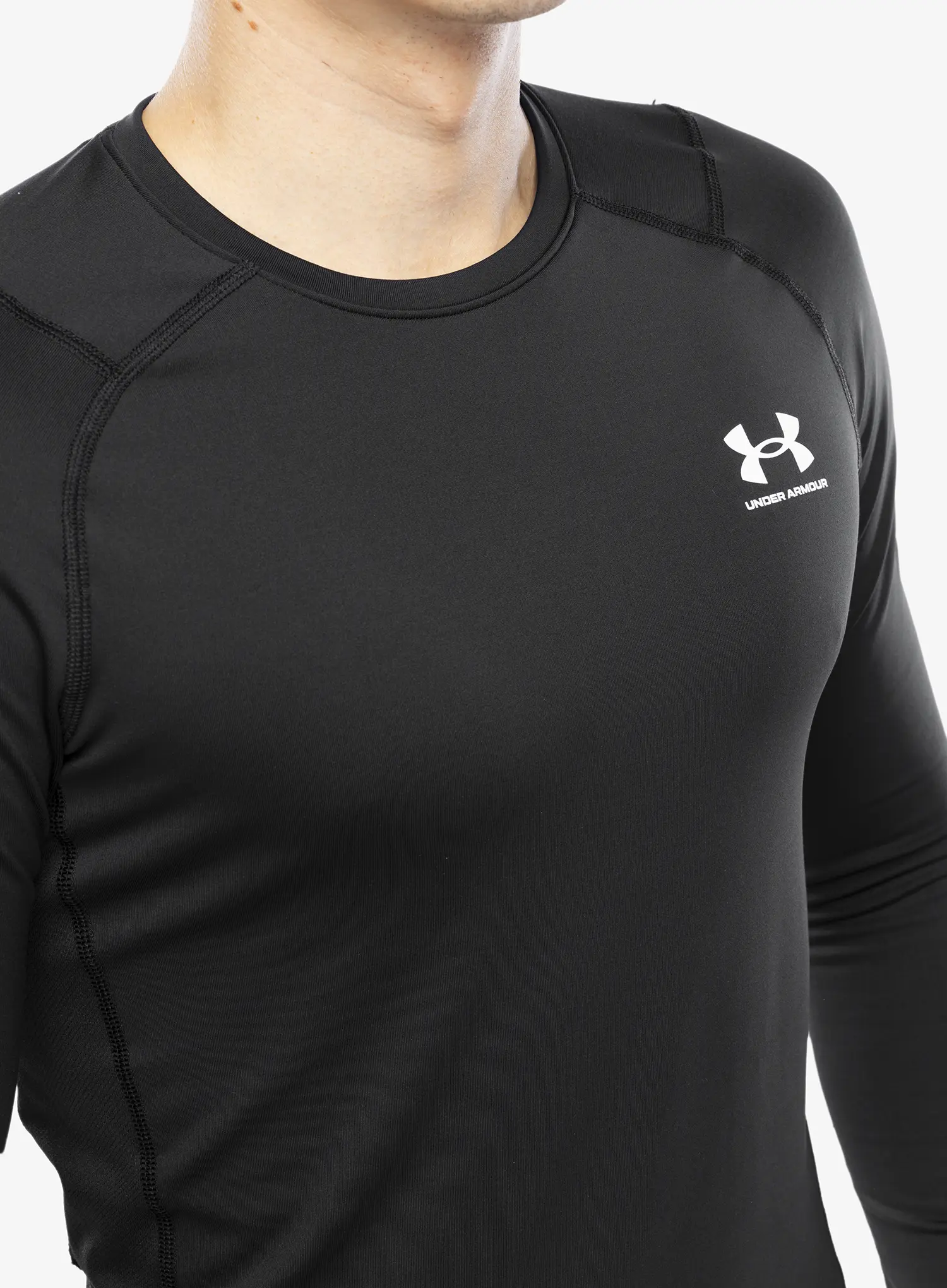 Mikina Under Armour ColdGear Fitted Crew - black/white