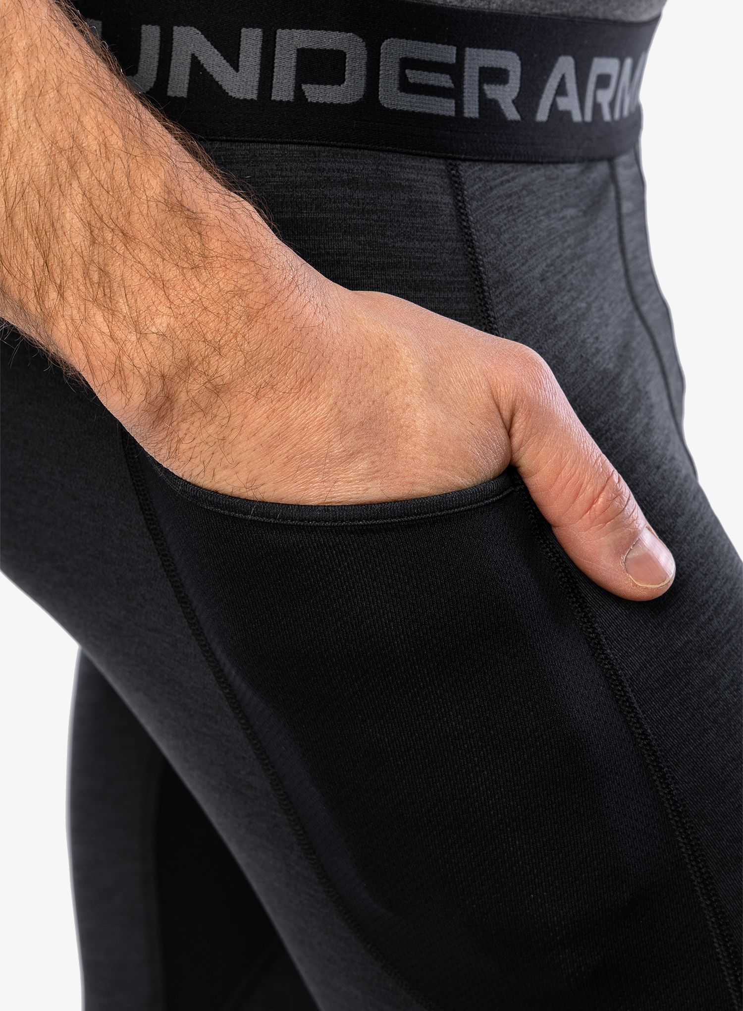 Termolegíny Under Armour ColdGear Twist Leggings - black/pitch gray
