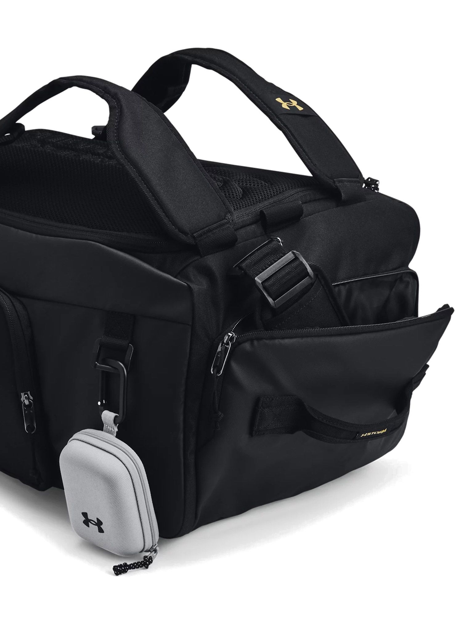 Taška Under Armour Contain Duo Medium BP Duffle - black/metallic gold