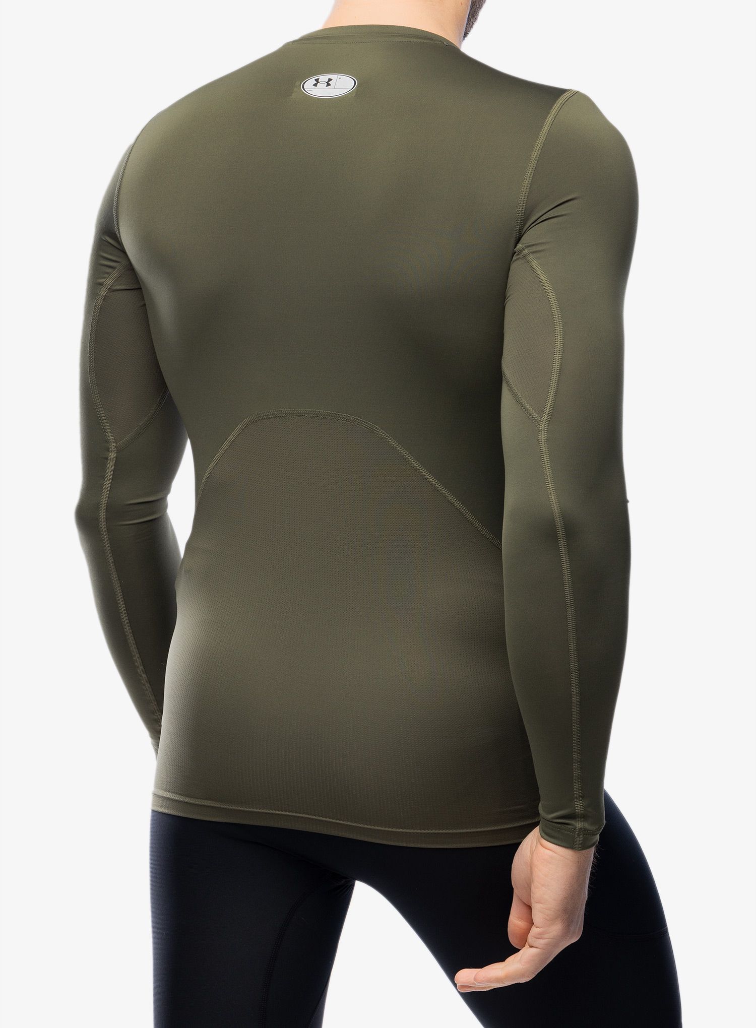 Mikina Under Armour HG Armour Comp LS - marine od green/white