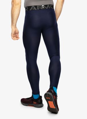 Běžecké legíny pánské Under Armour HG Armour Leggings - midnight navy/white