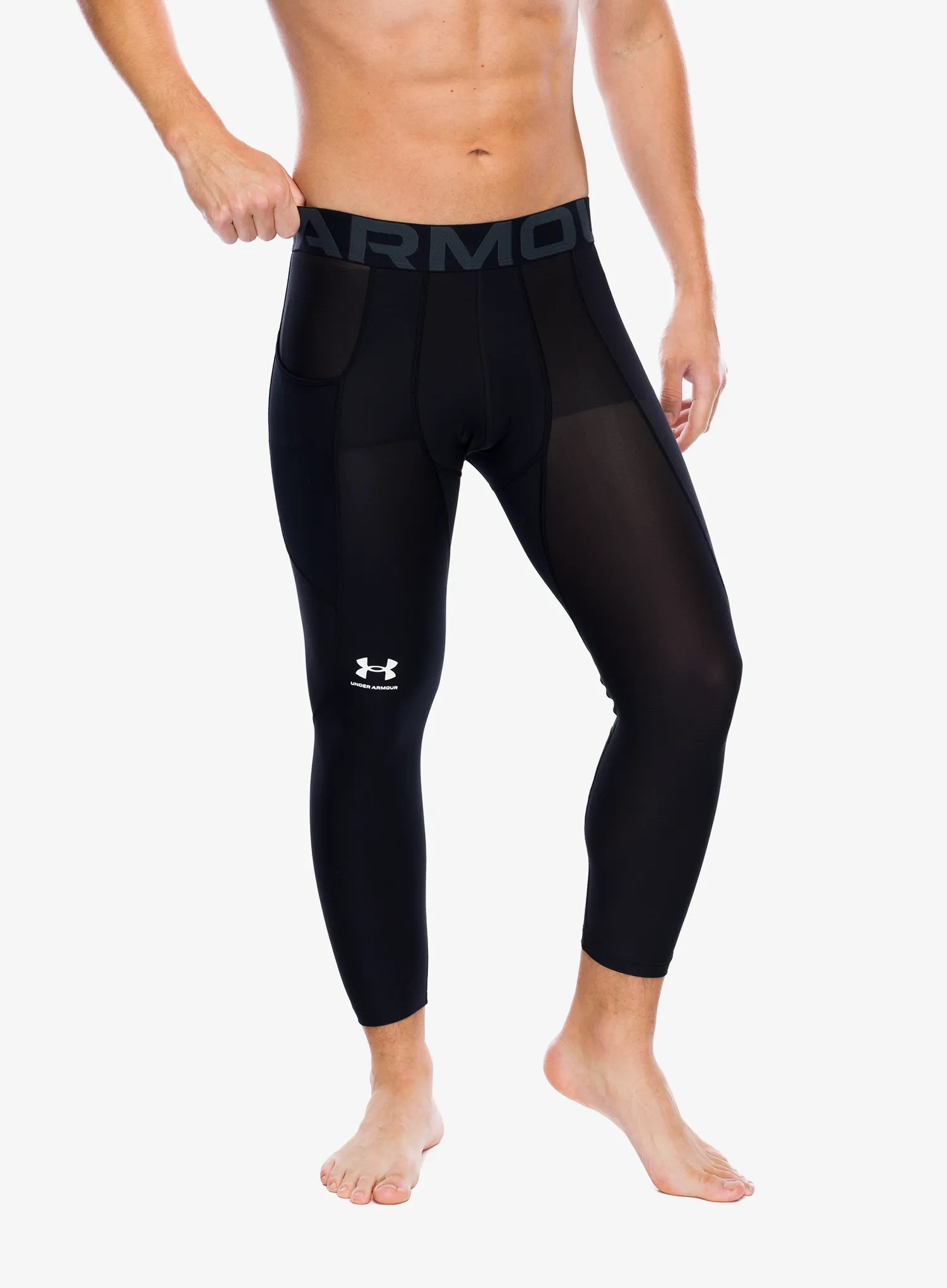 Tréninkové legíny Under Armour HeatGear 3/4 Leggings - black/white