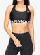 Sportovní podprsenka Under Armour HeatGear Authentics Mid Branded Bra - black/white