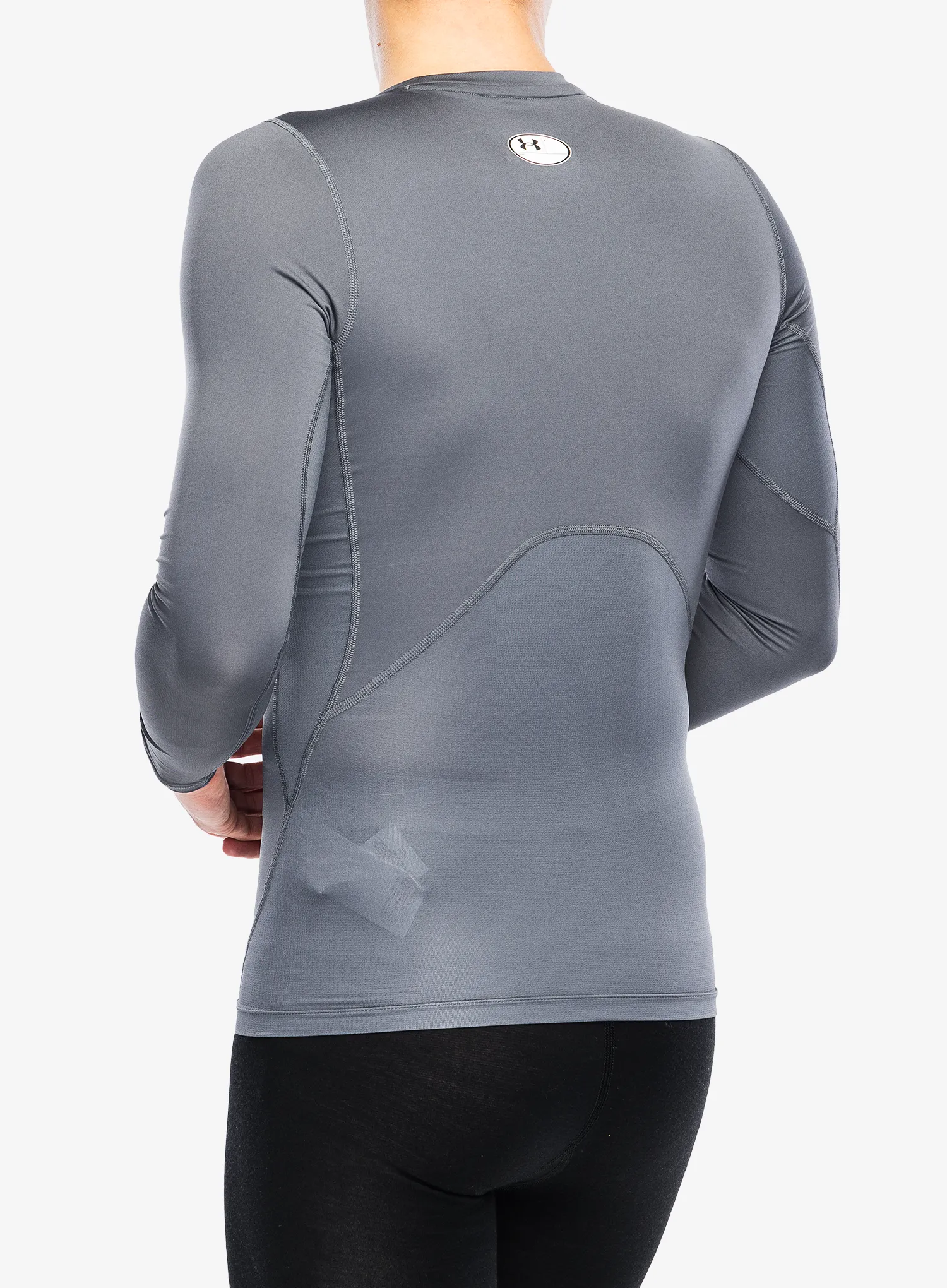 Mikina Under Armour HeatGear Long Sleeve - castlerock/white