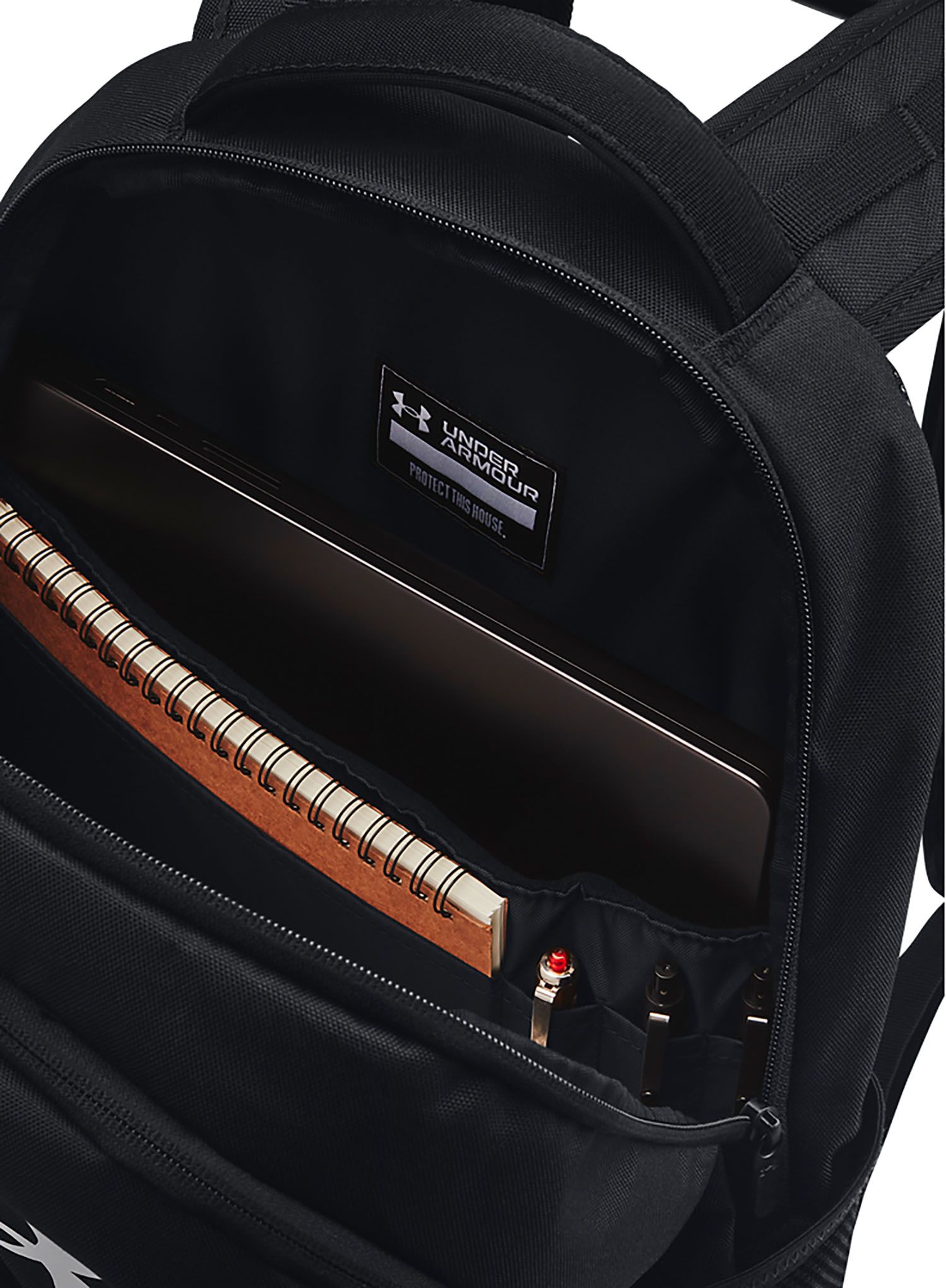 Batoh na notebook Under Armour Hustle 6.0 Backpack - black/black/white