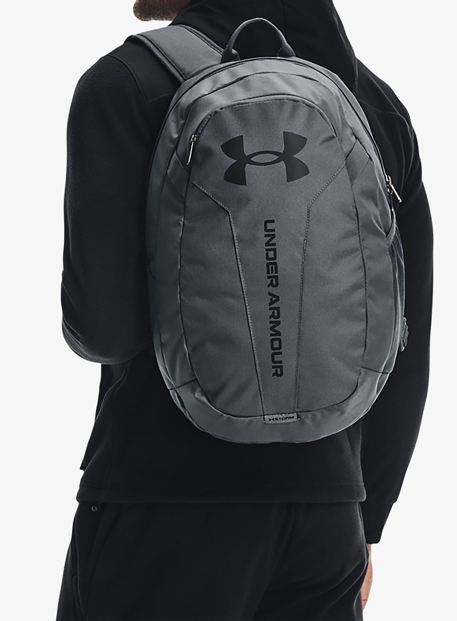 Batoh na notebook Under Armour Hustle Lite Backpack - pitch gray/pitch gray/black