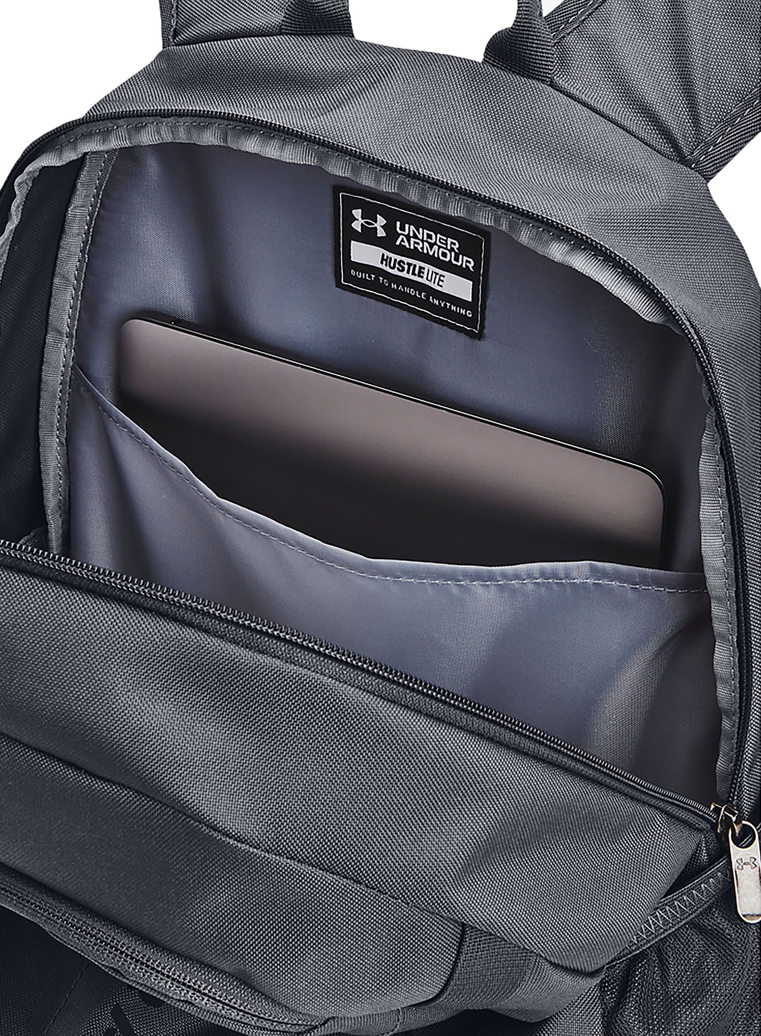 Batoh na notebook Under Armour Hustle Lite Backpack - pitch gray/pitch gray/black