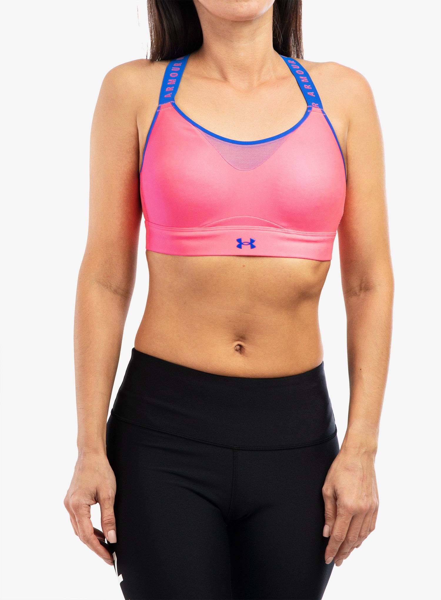 Podprsenka Under Armour Infinity High Bra - pink punk/versa blue