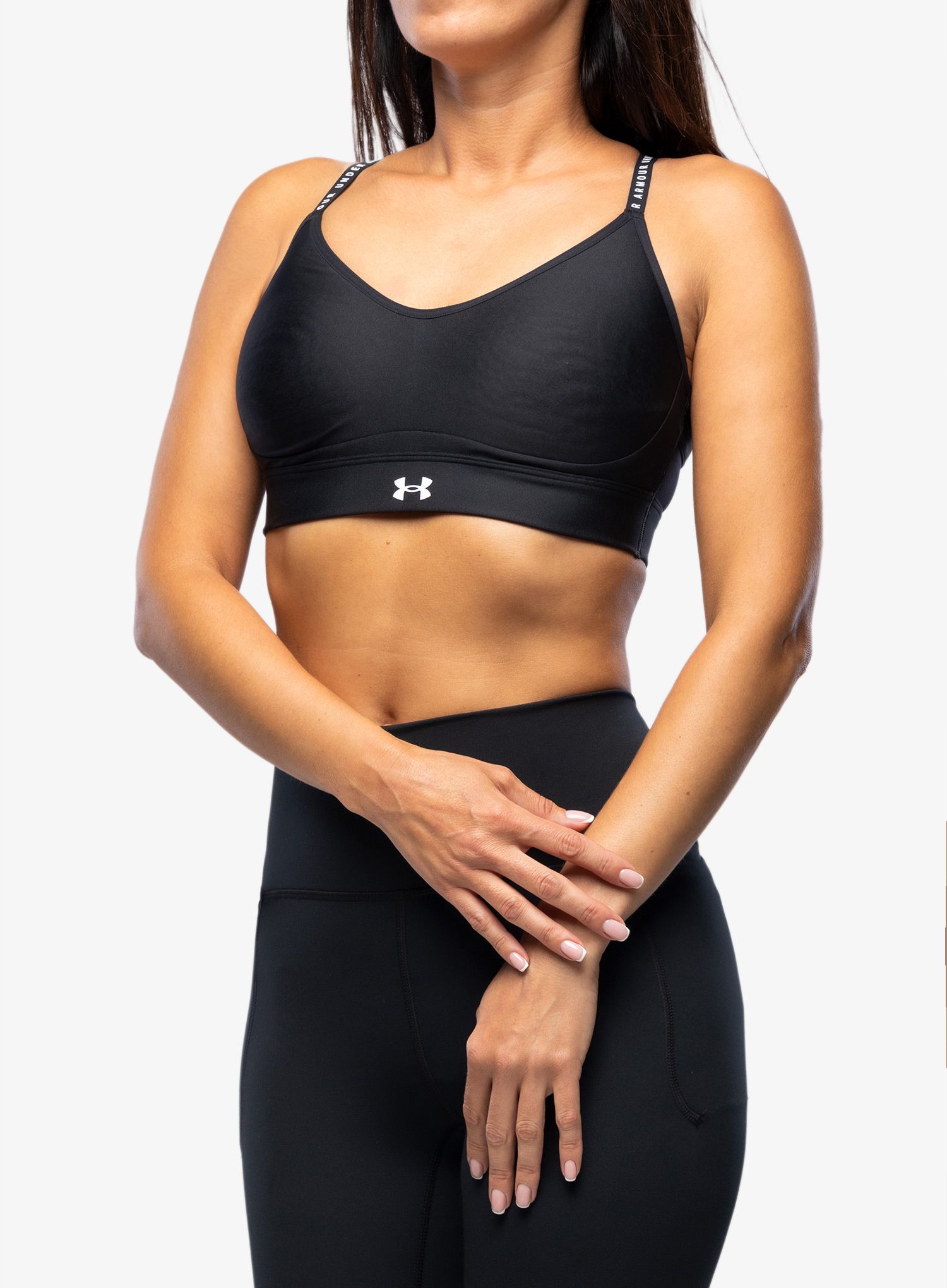 Sportovní podprsenka Under Armour Infinity Low Covered Sports Bra - black/white