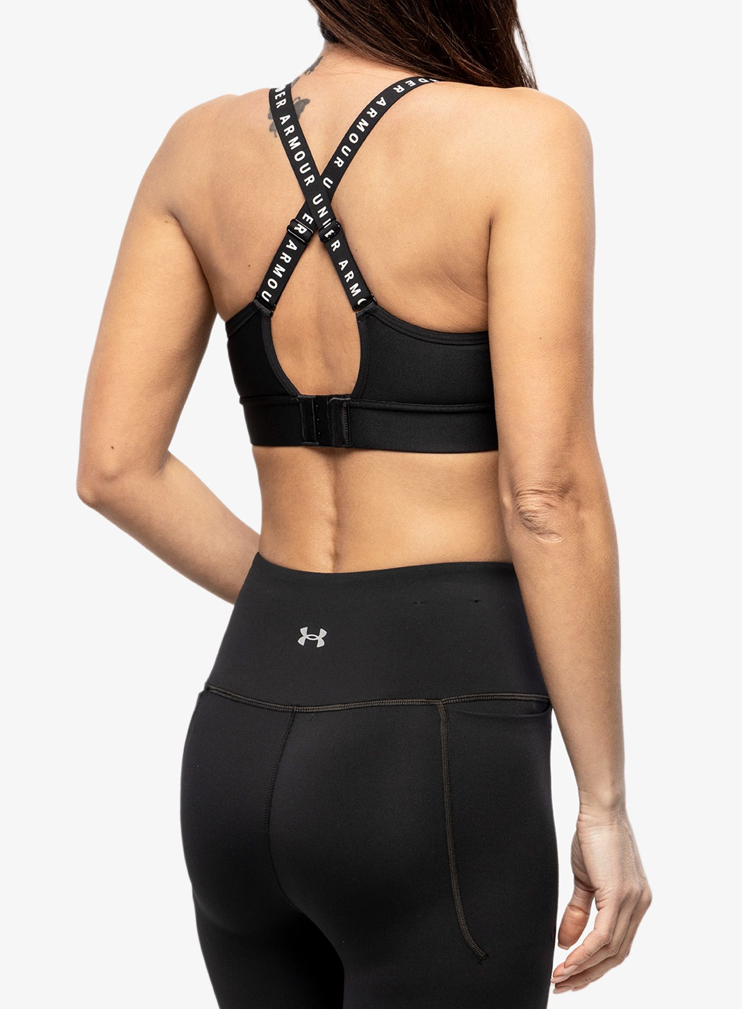 Sportovní podprsenka Under Armour Infinity Mid Covered Sports Bra - black/white