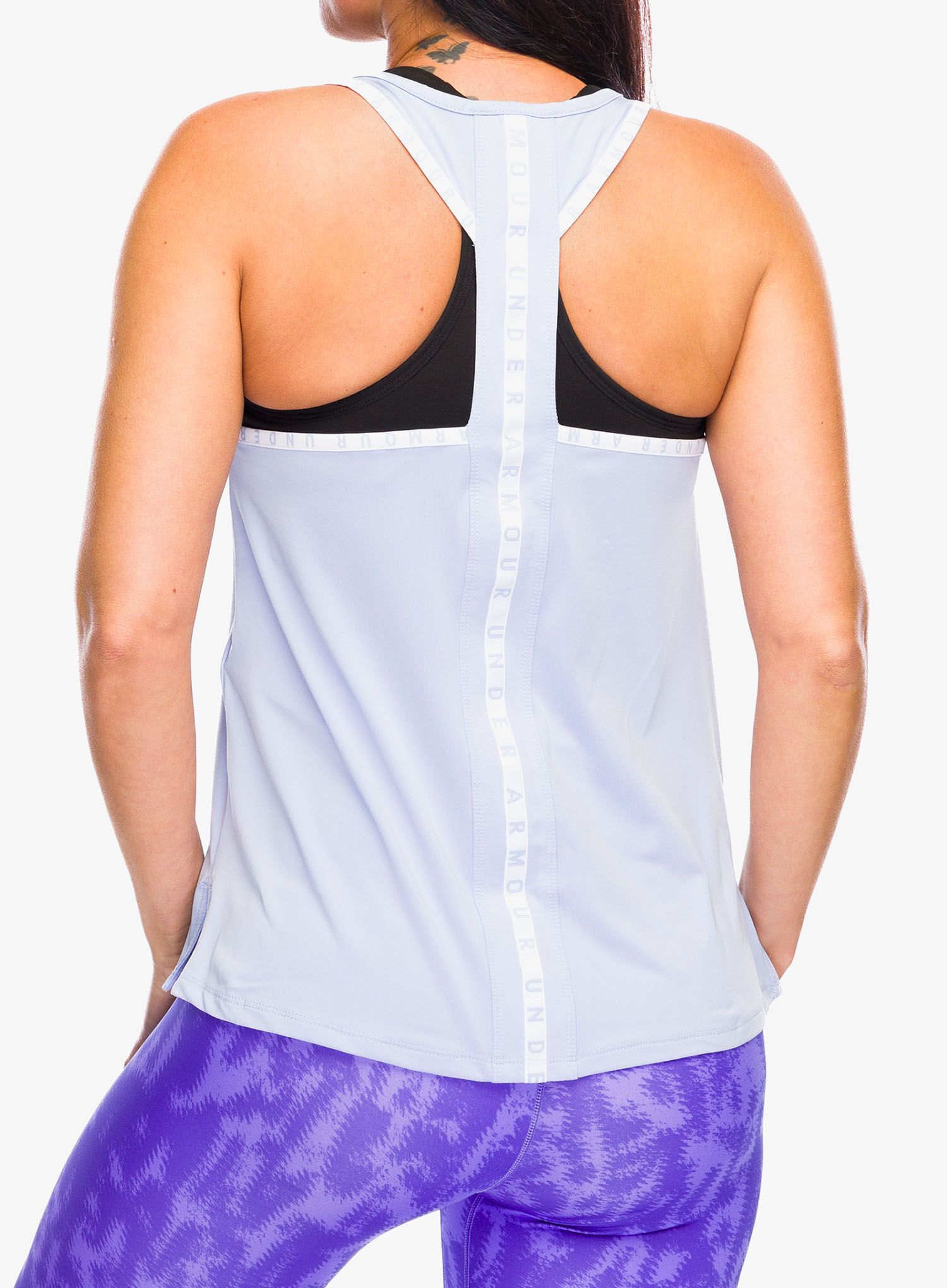 Dámský top Under Armour Knockout Tank - celeste/white