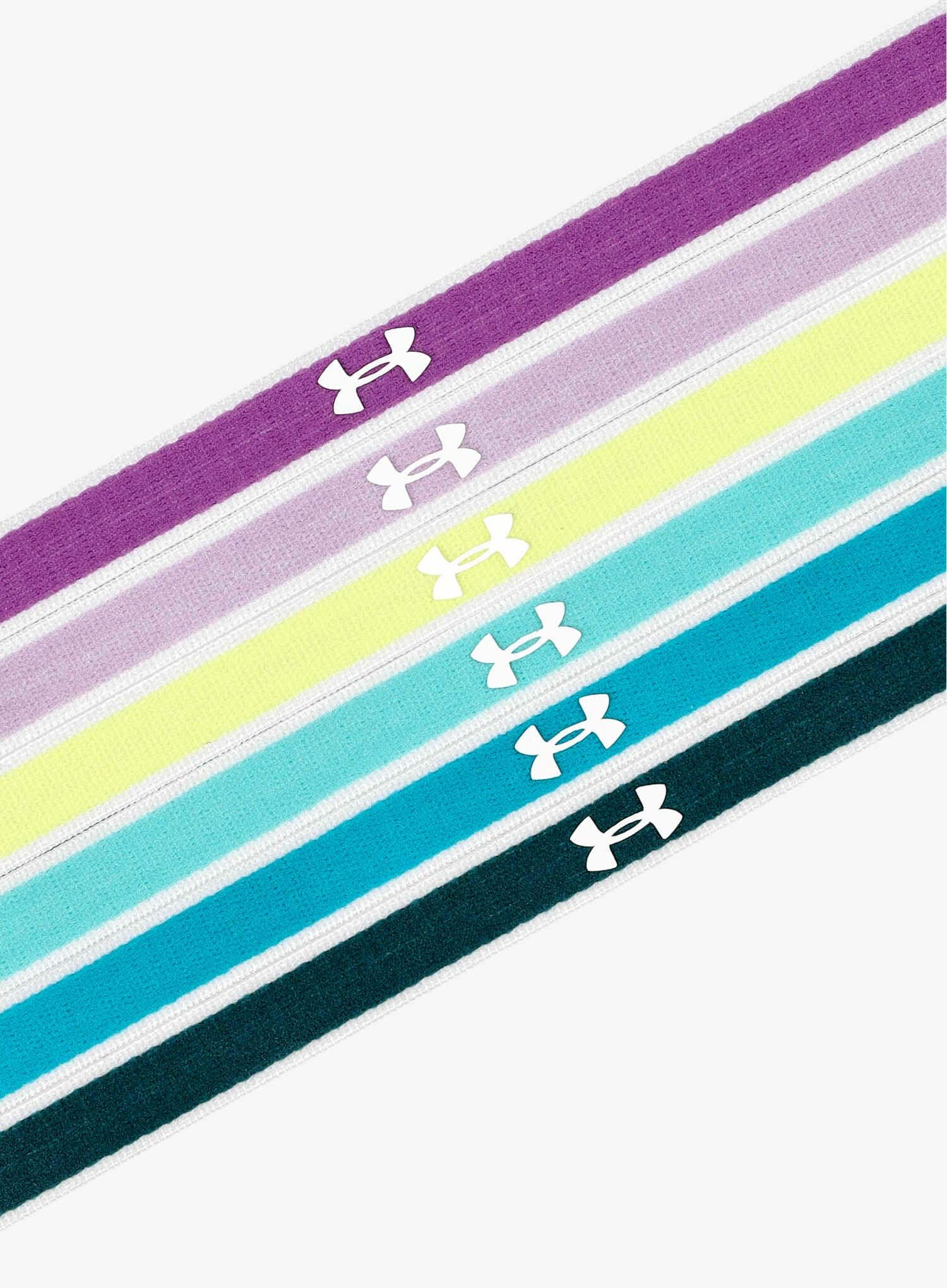 Pásky Under Armour Mini Headband (6pk) - hydro teal/circuit teal/white