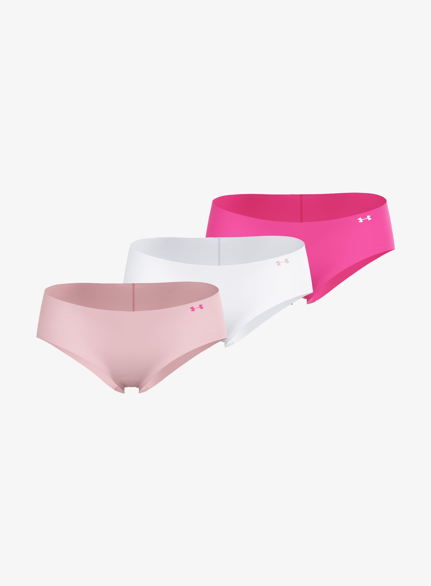 Dámské kalhotky Under Armour Pure Stretch Hipster 3 Pack - pink elixir/halo gray/r. pink