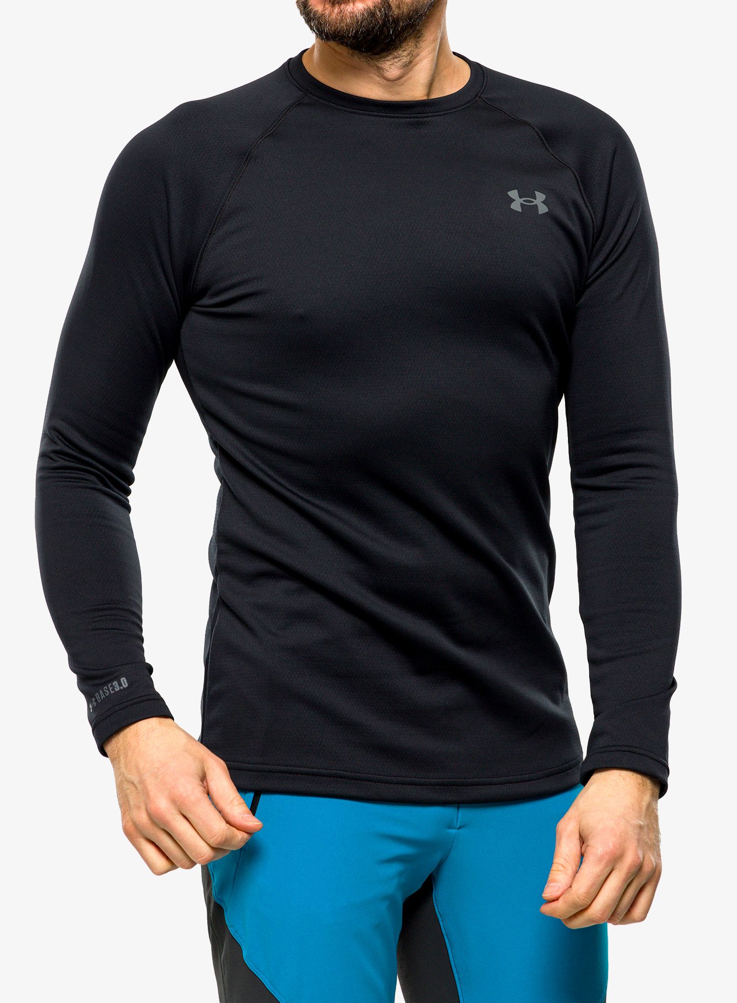 Termoaktivní mikina Under Armour Packaged Base 3.0 Crew - black/gray