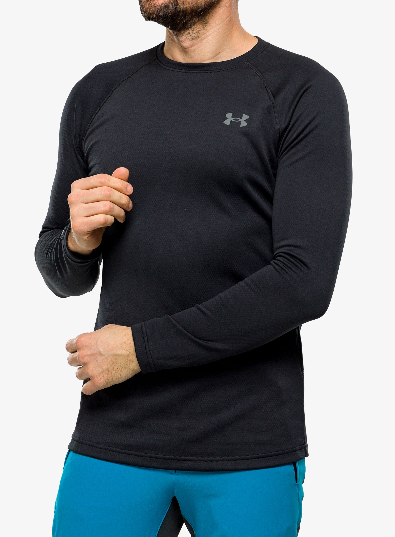 Termoaktivní mikina Under Armour Packaged Base 3.0 Crew - black/gray
