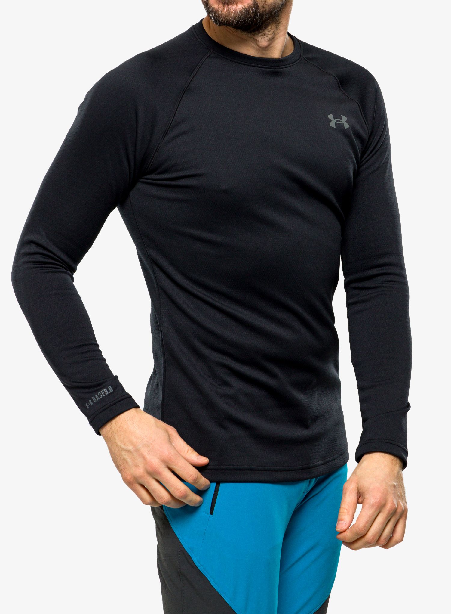 Termoaktivní mikina Under Armour Packaged Base 3.0 Crew - black/gray