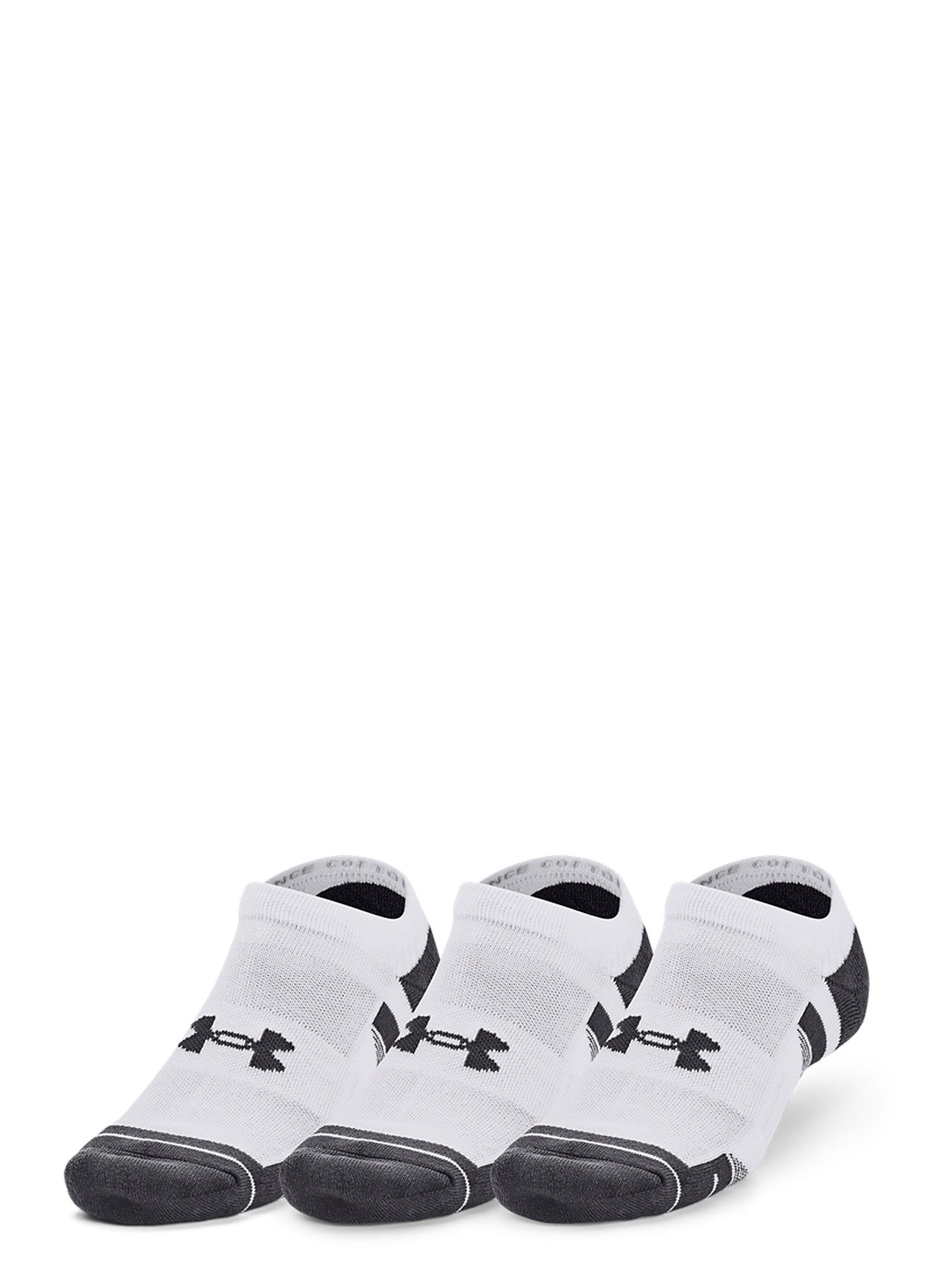 Ponožky Under Armour Performance Cotton No Show 3-Pack - white/white/pitch gray