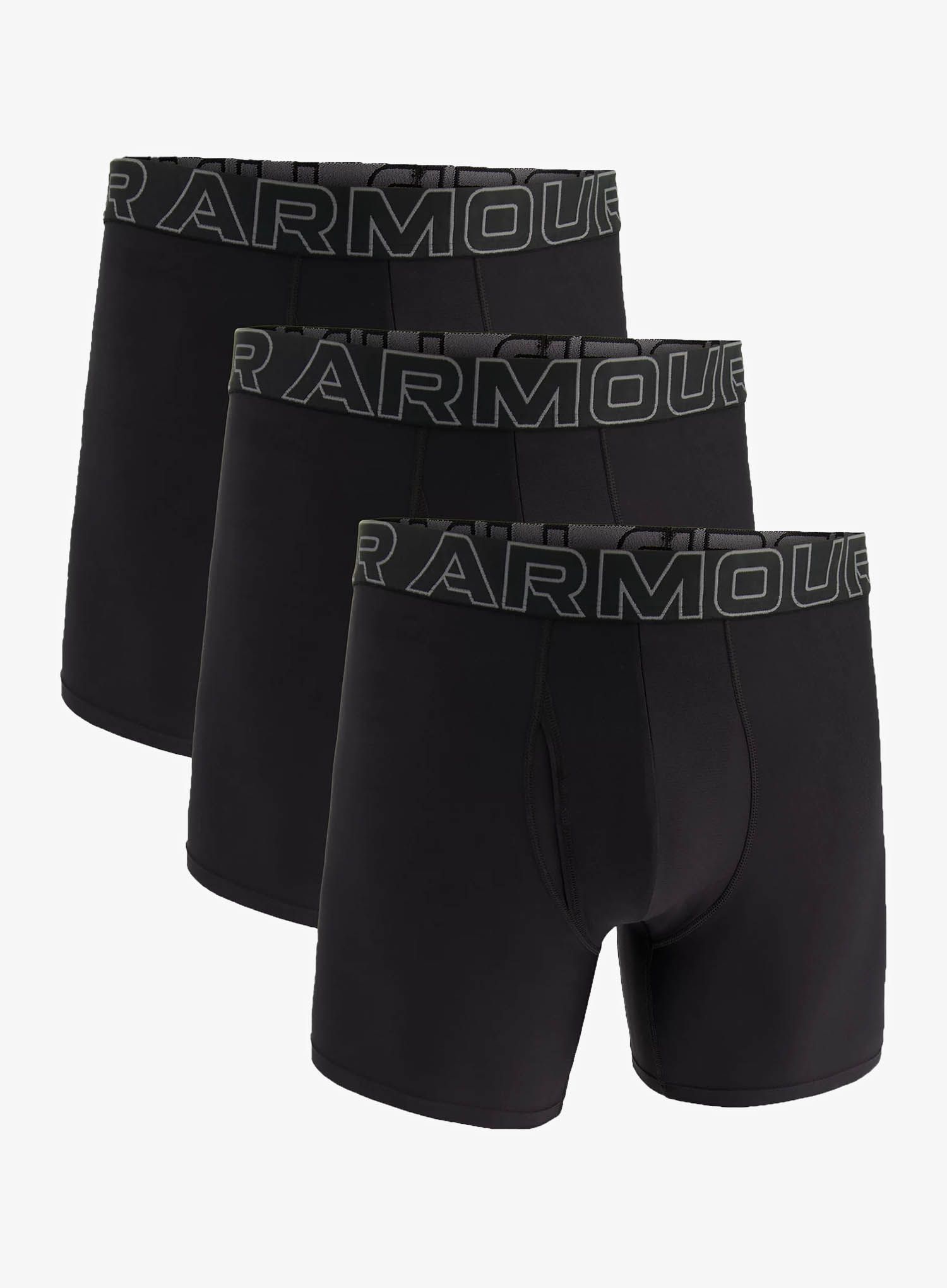 Funkční boxerky Under Armour Performance Tech 6 in 3-Pack Boxerjock - black/black/castlerock