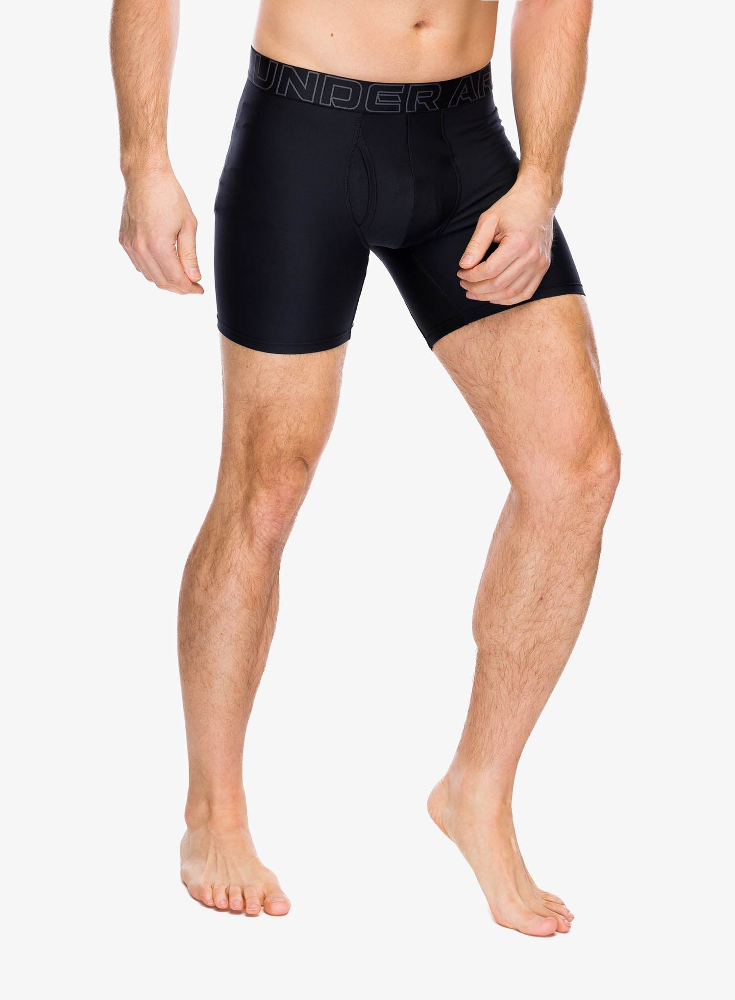 Funkční boxerky Under Armour Performance Tech 6 in 3-Pack Boxerjock - black/black/castlerock