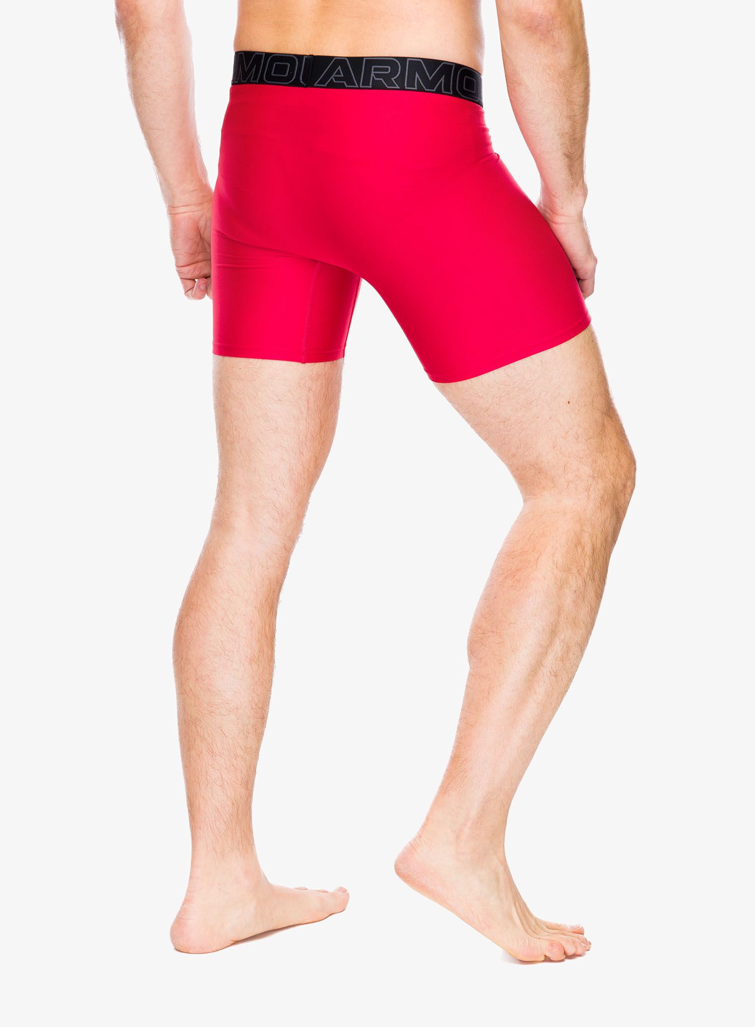 Funkční boxerky Under Armour Performance Tech 6 in 3-Pack Boxerjock - red/castlerock full heather