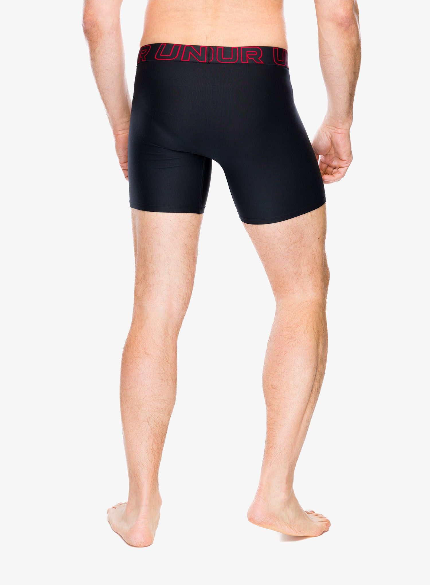 Funkční boxerky Under Armour Performance Tech 6 in 3-Pack Boxerjock - red/castlerock full heather