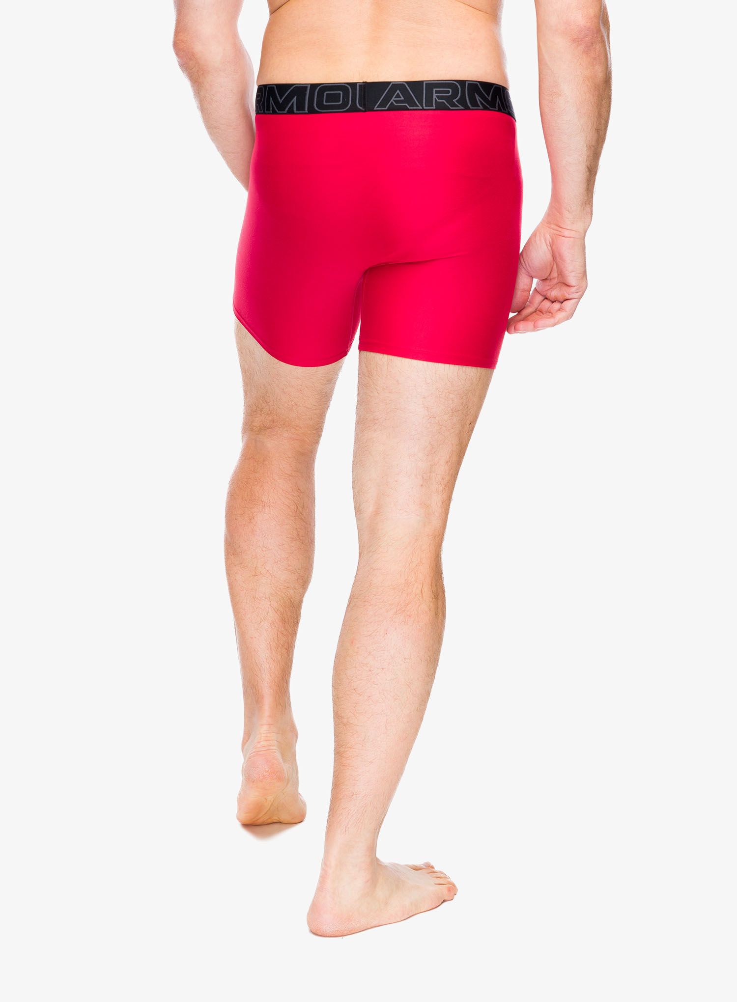 Funkční boxerky Under Armour Performance Tech 6 in 3-Pack Boxerjock - red/castlerock full heather