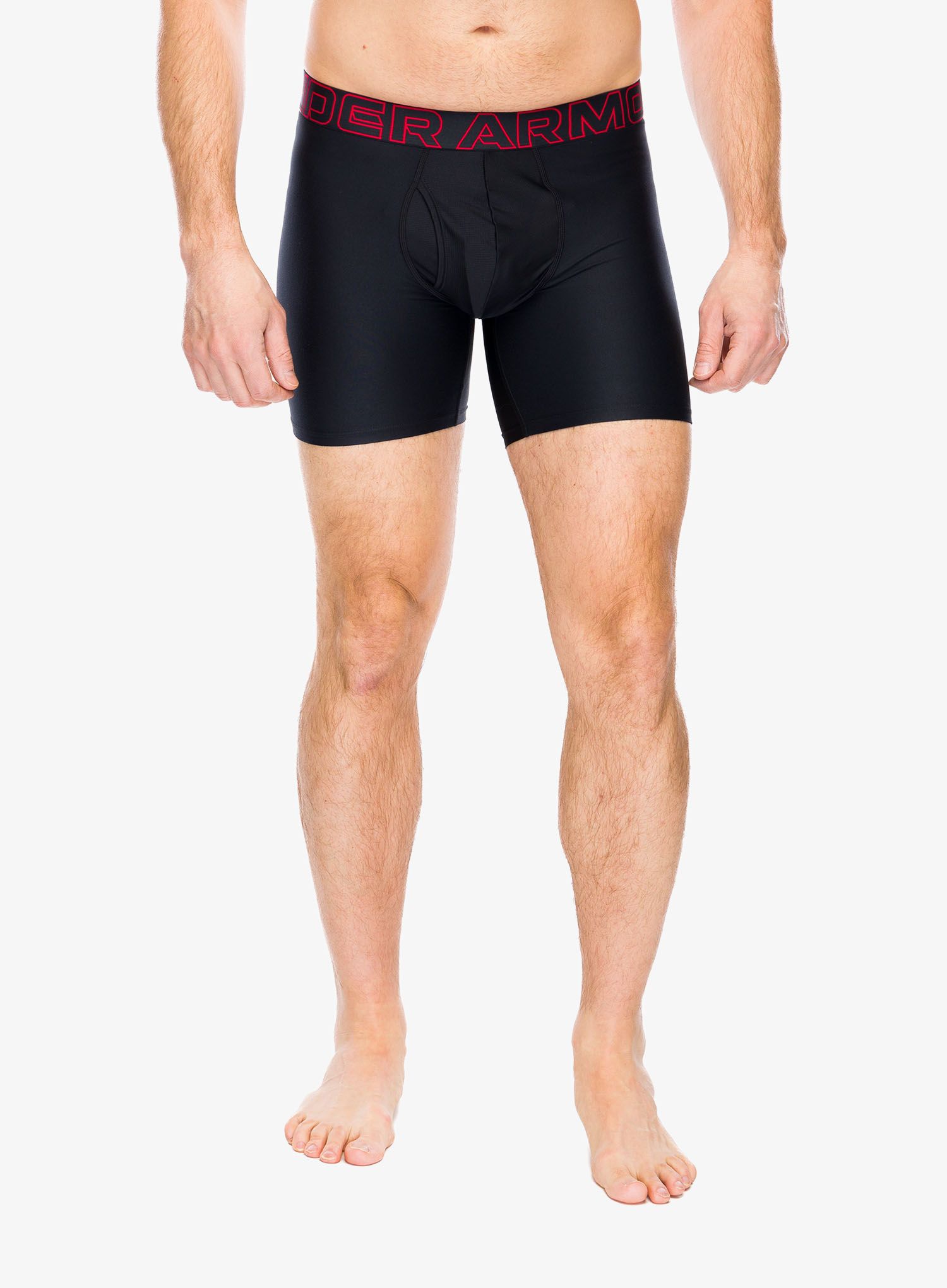 Funkční boxerky Under Armour Performance Tech 6 in 3-Pack Boxerjock - red/castlerock full heather