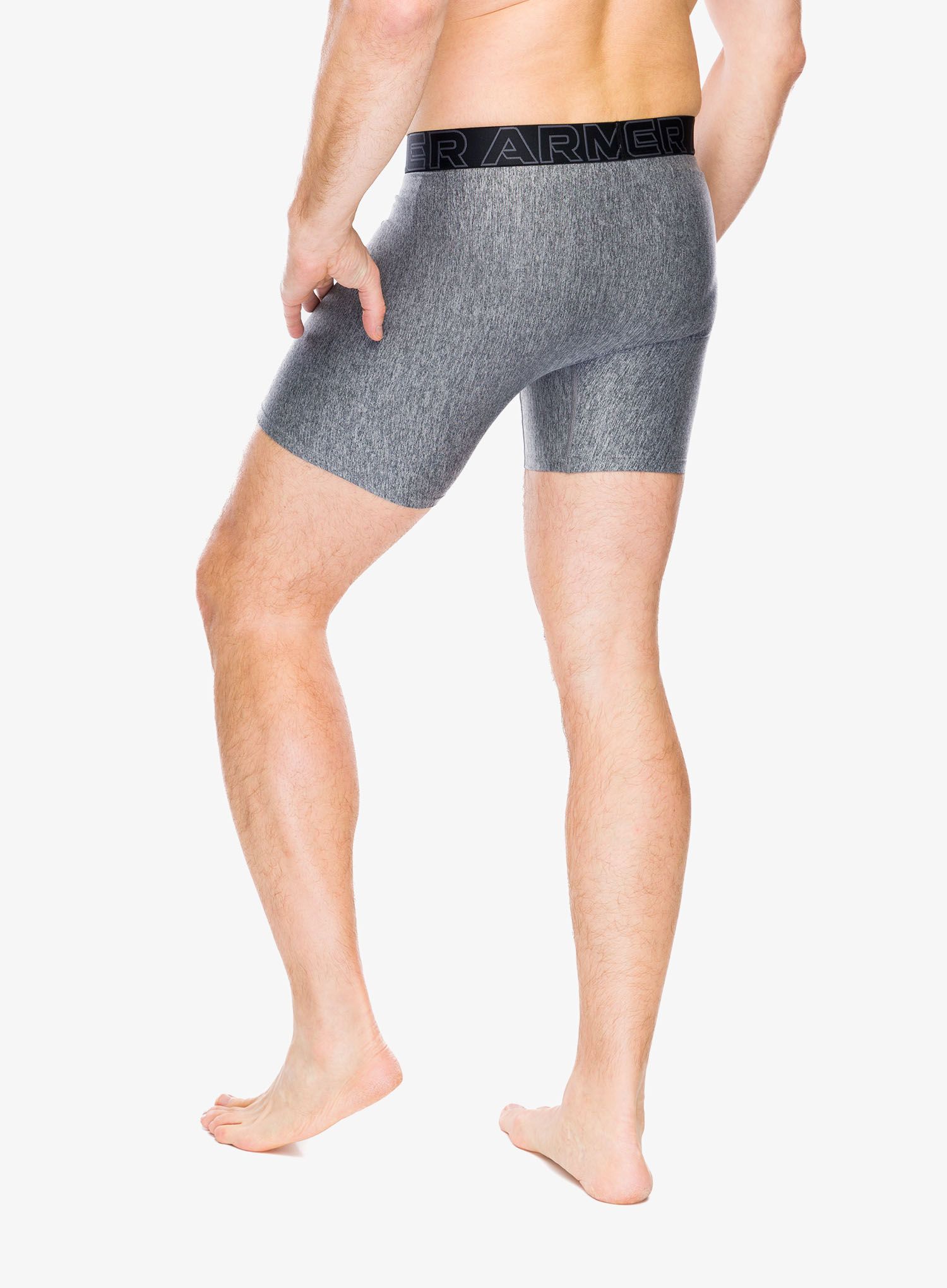 Funkční boxerky Under Armour Performance Tech 6 in 3-Pack Boxerjock - red/castlerock full heather