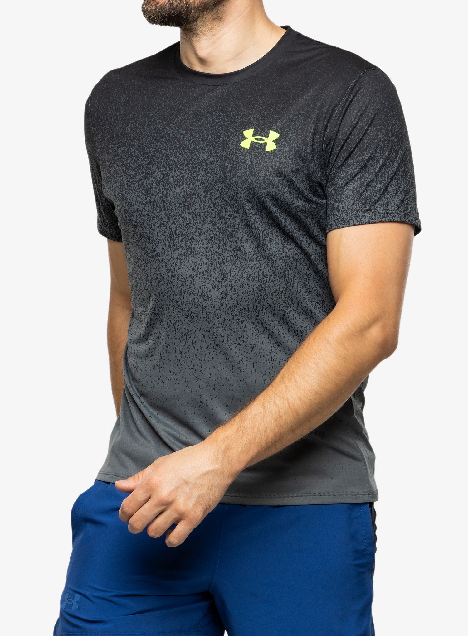 Běžecké triko Under Armour Pro Elite SS - black/pitch gray/lime surge
