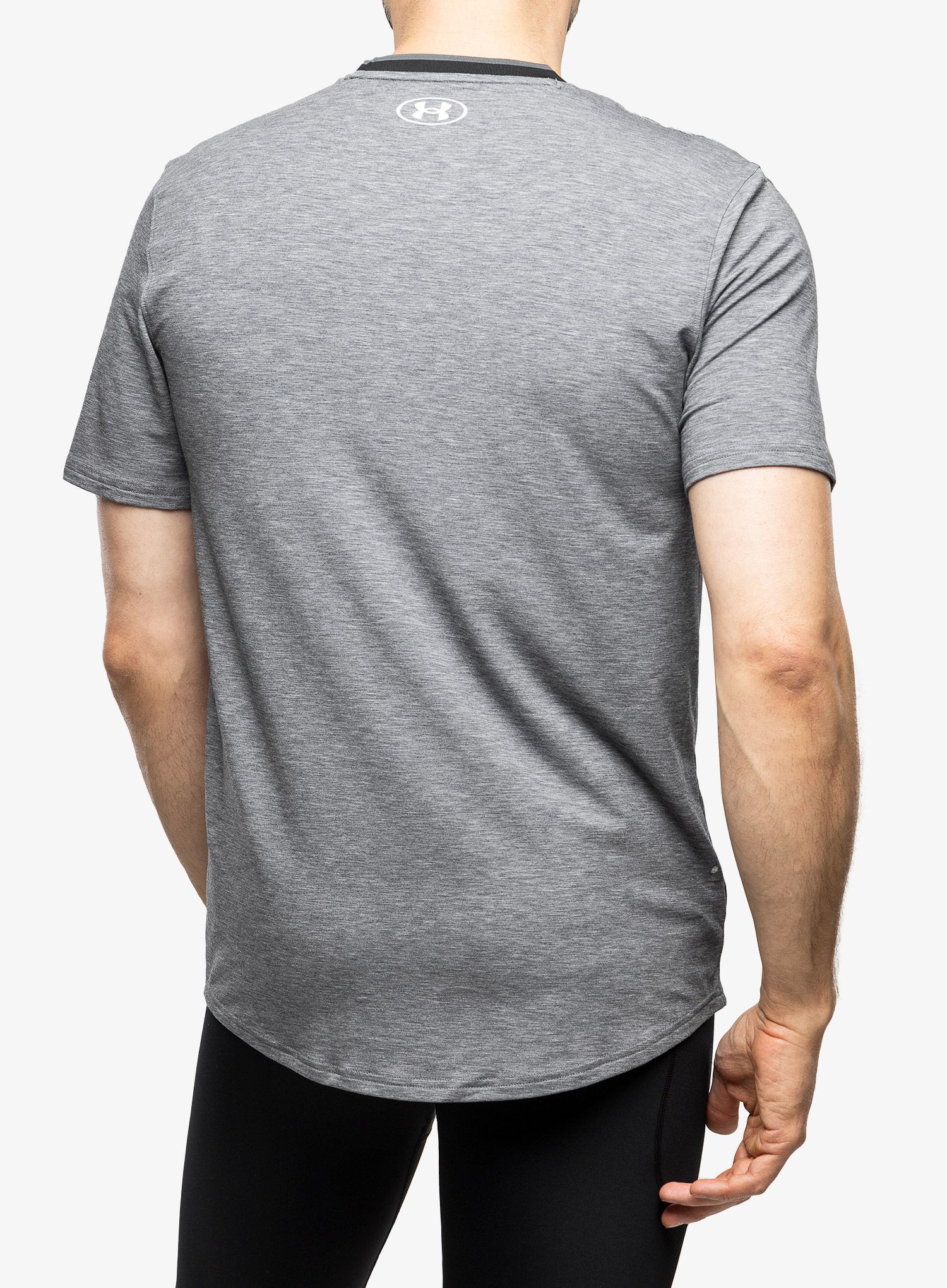 Tréninkové tričko Under Armour Recover - black full heather/white