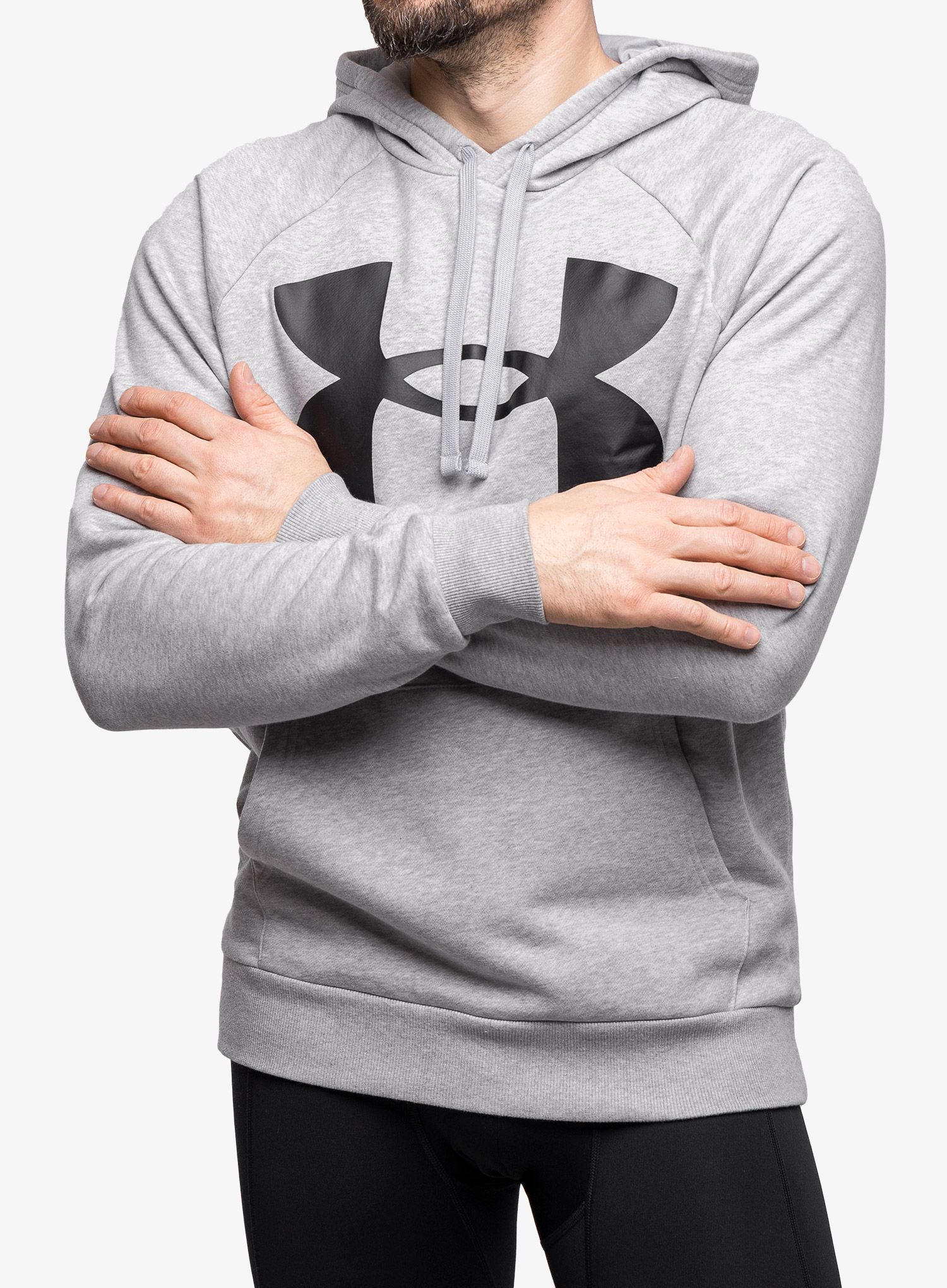 Mikina Under Armour Rival Fleece Big Logo Hoodie - gray heather
