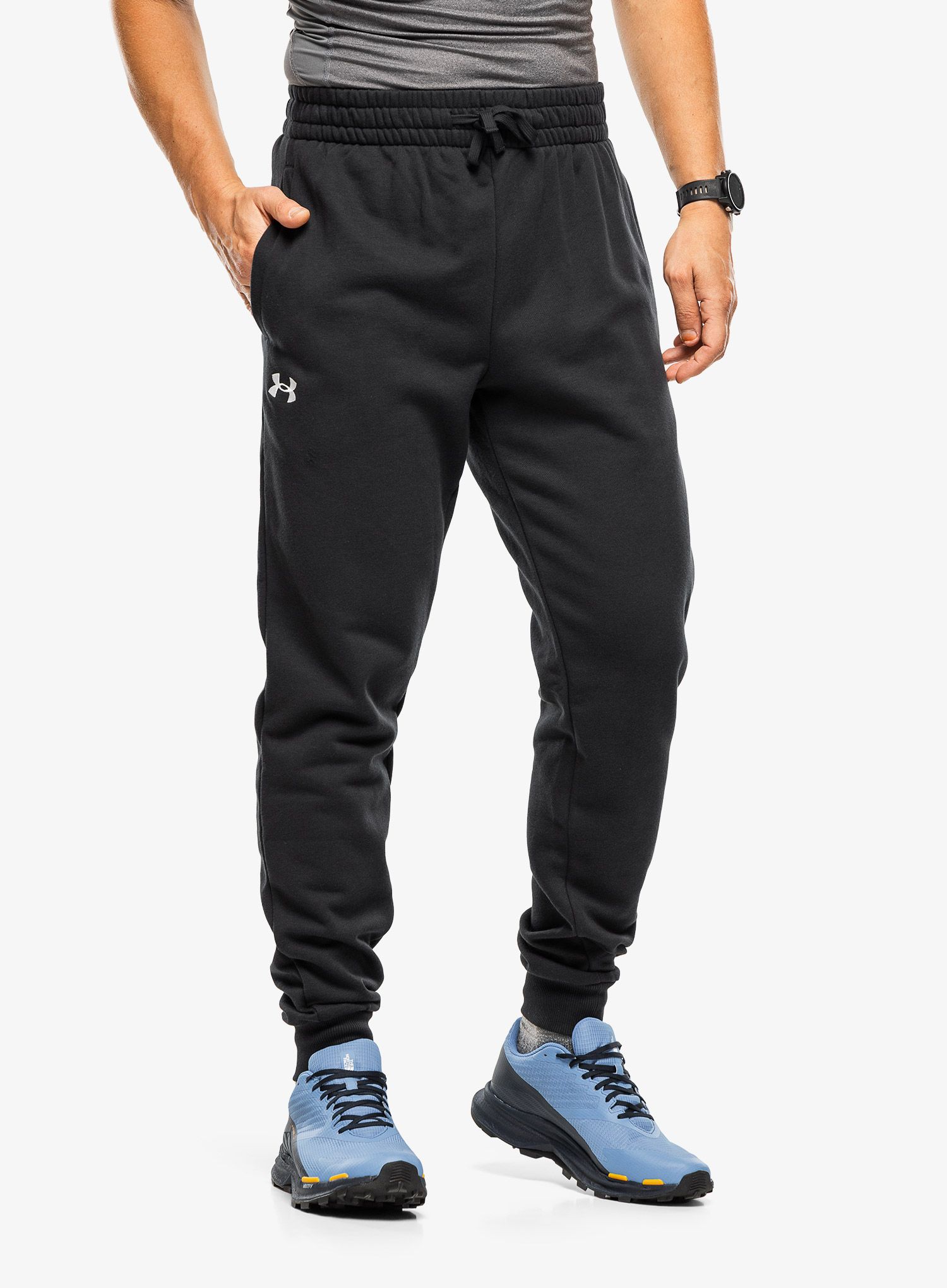 Pánské kalhoty Under Armour Rival Fleece Joggers - black/white