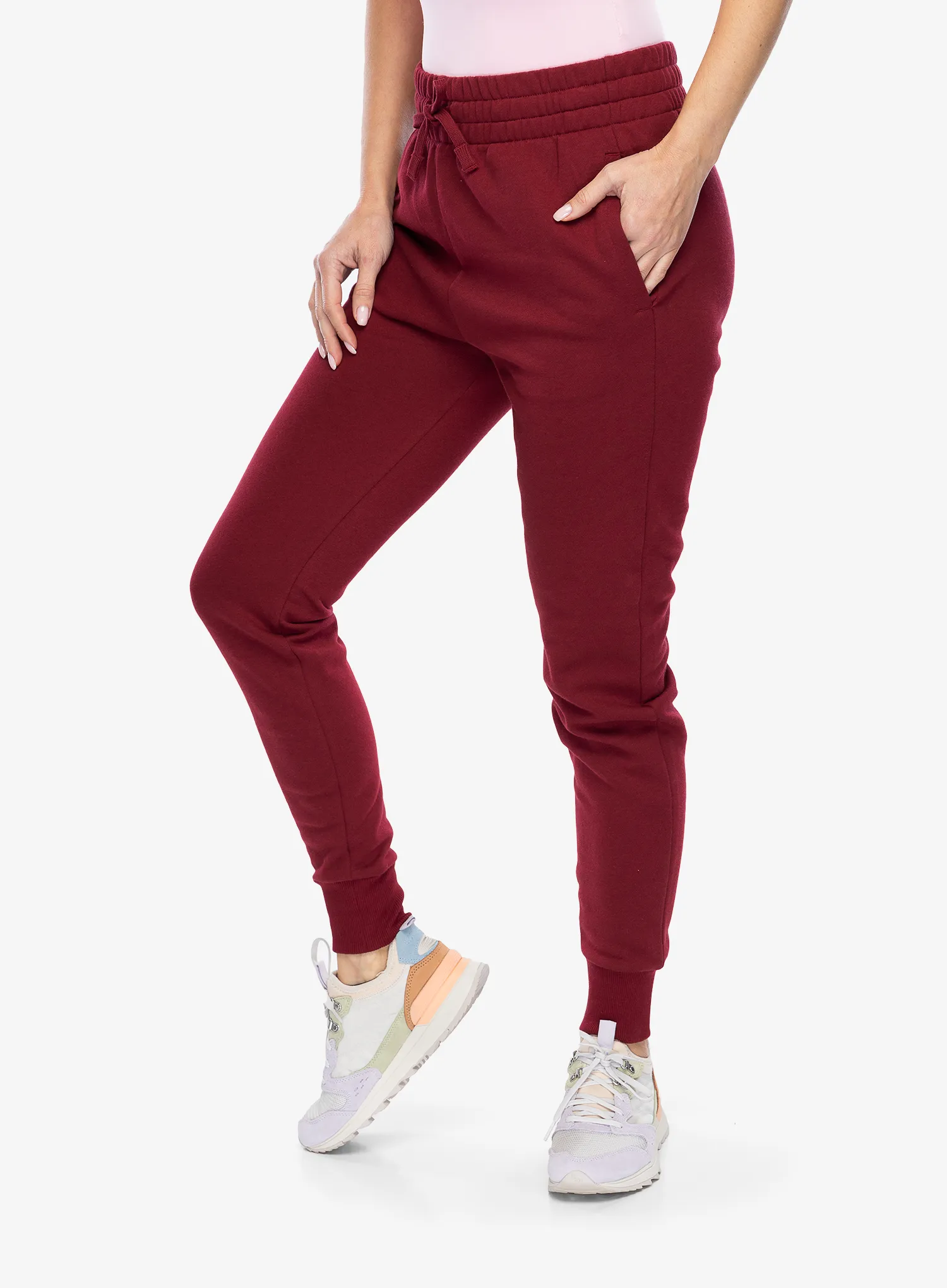 Kalhoty dámské Under Armour Rival Fleece Joggers - cardinal/white