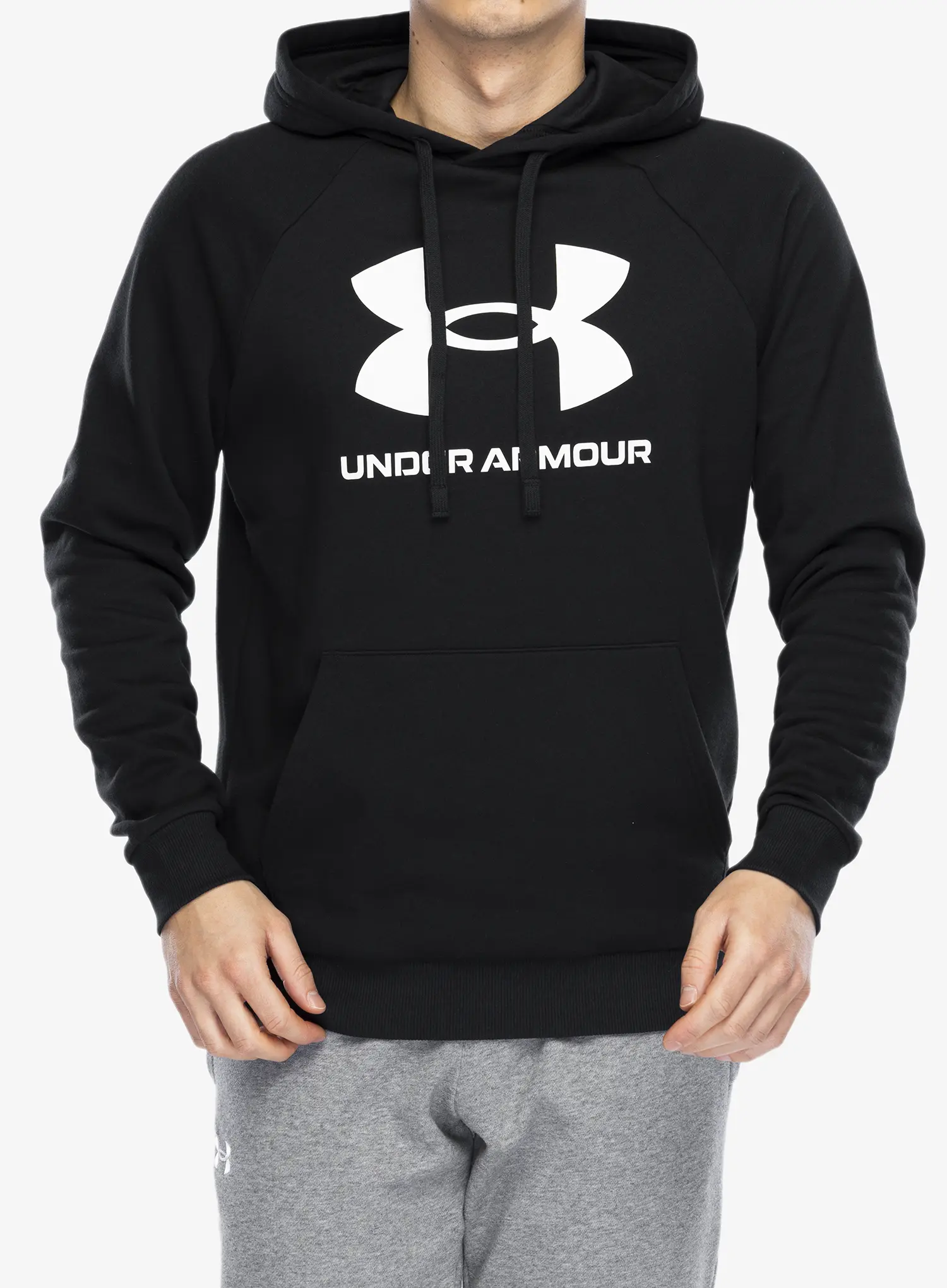 Mikina s kapucí Under Armour Rival Fleece Logo Hoodie - black/white