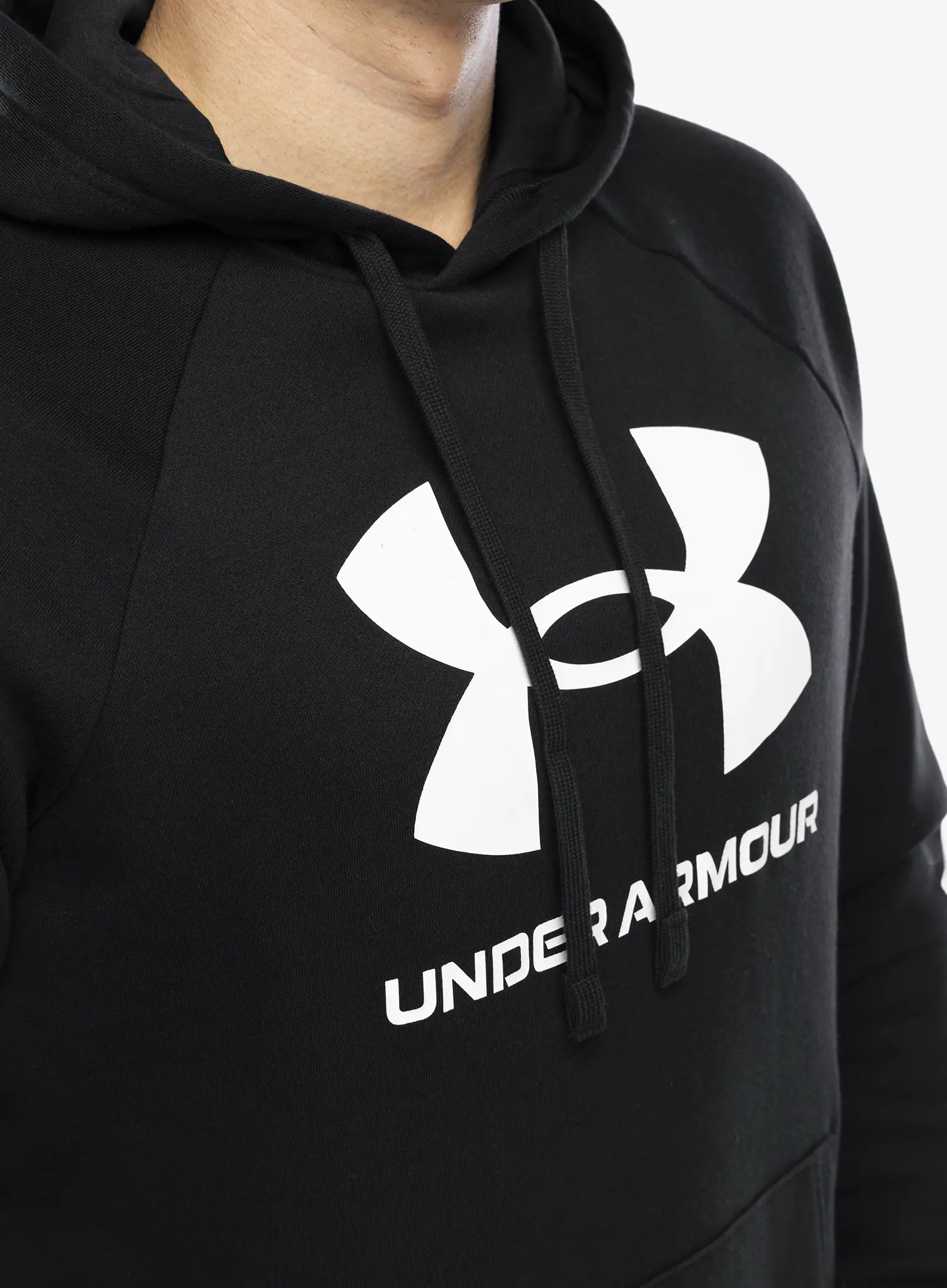 Mikina s kapucí Under Armour Rival Fleece Logo Hoodie - black/white