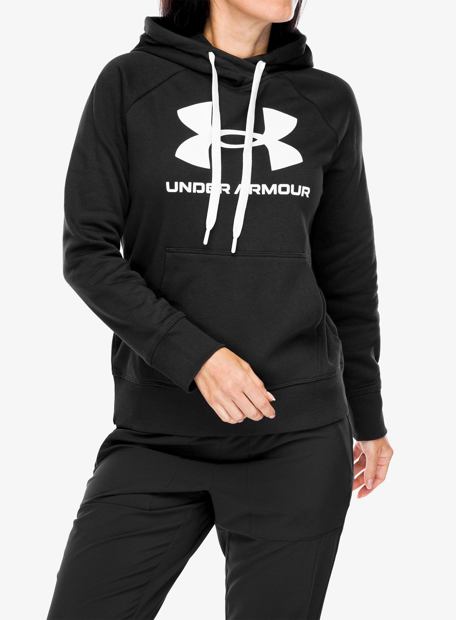 Dámská mikina Under Armour Rival Fleece Logo Hoodie - black/white