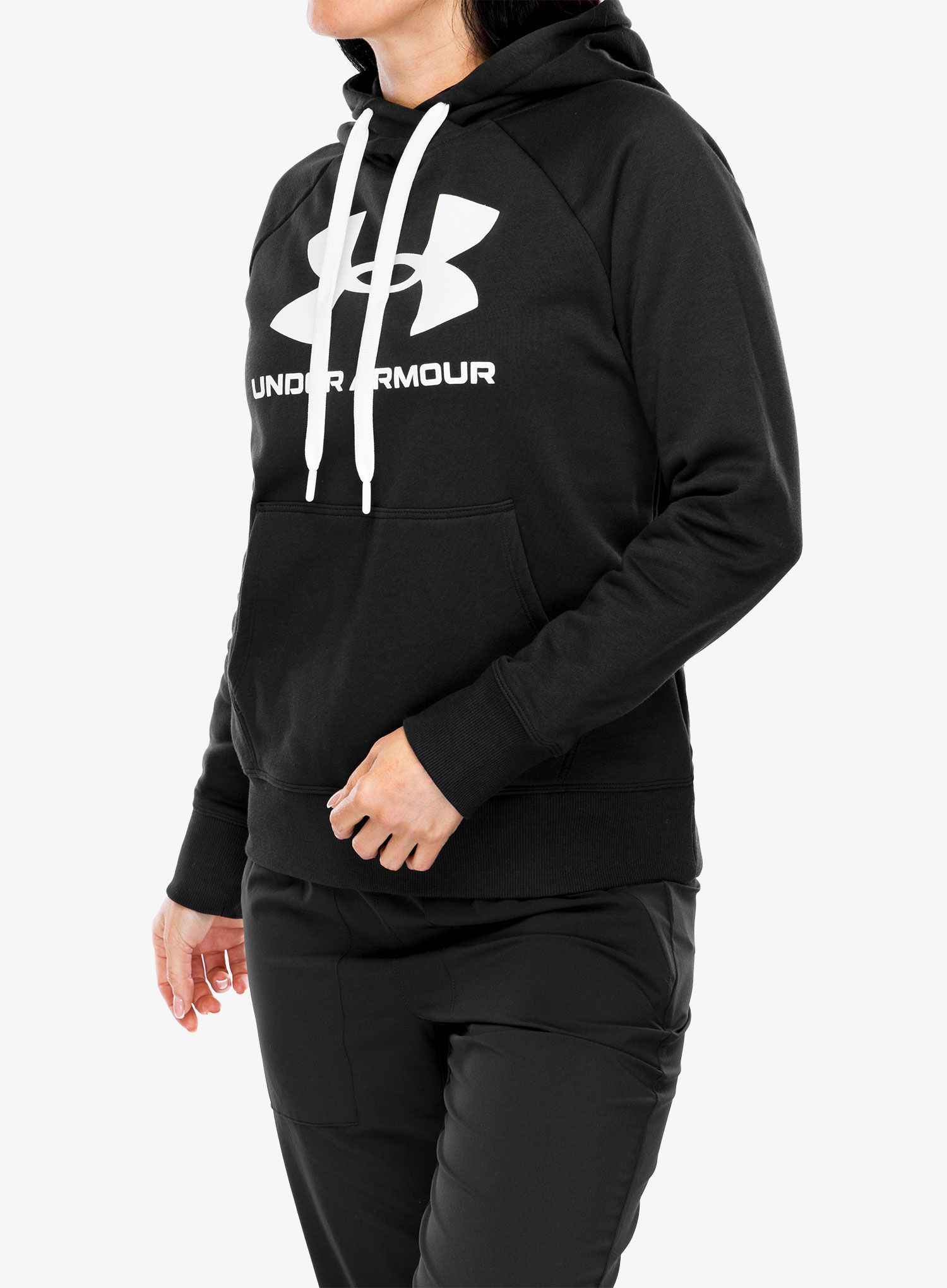 Dámská mikina Under Armour Rival Fleece Logo Hoodie - black/white
