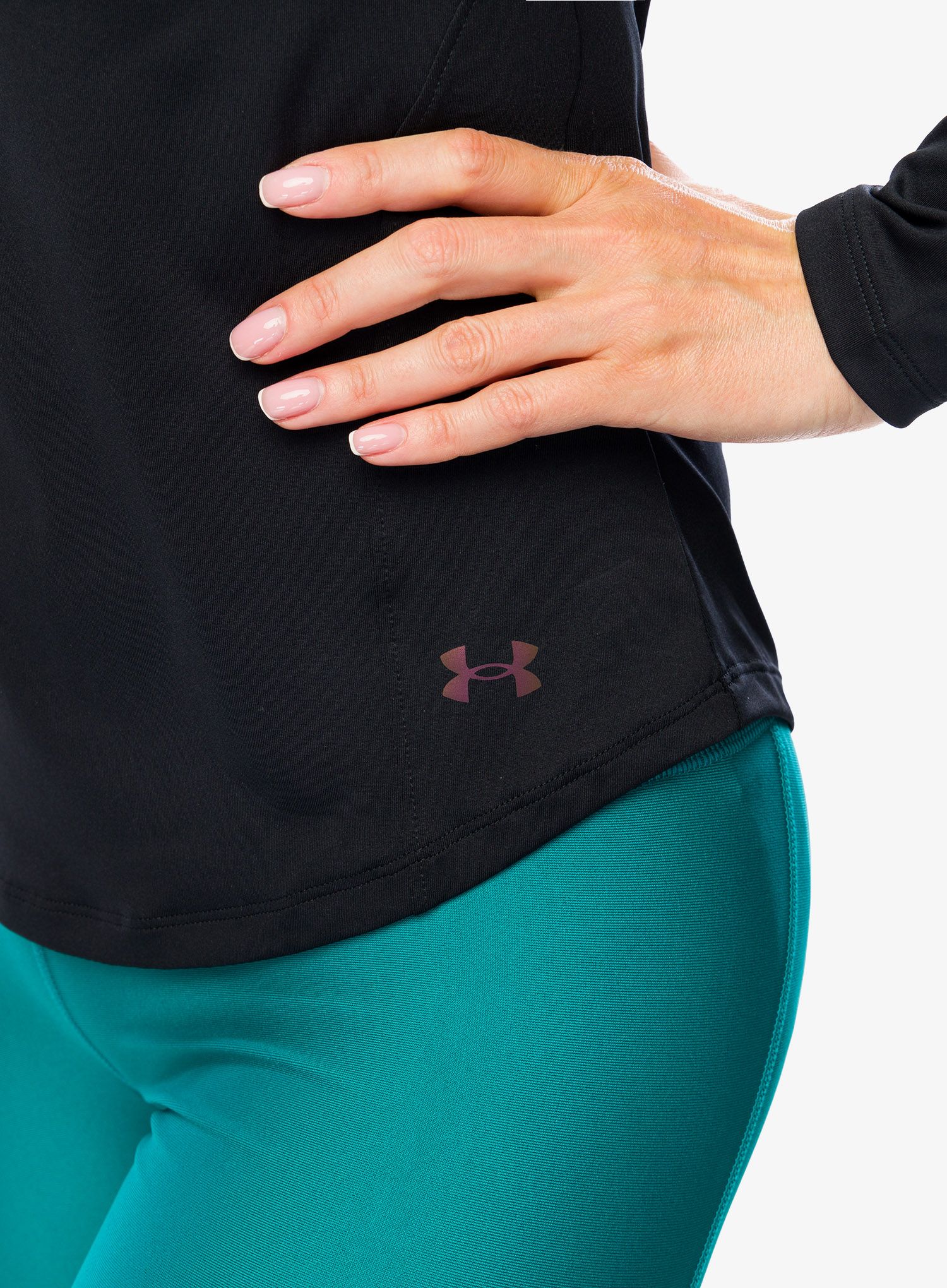 Dámská mikina Under Armour Rush LS - black/iridescent