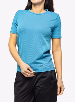 Sportovní tričko dámské Under Armour Rush Seamless SS - glacier blue/sonar blue/irid
