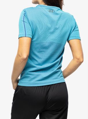 Sportovní tričko dámské Under Armour Rush Seamless SS - glacier blue/sonar blue/irid
