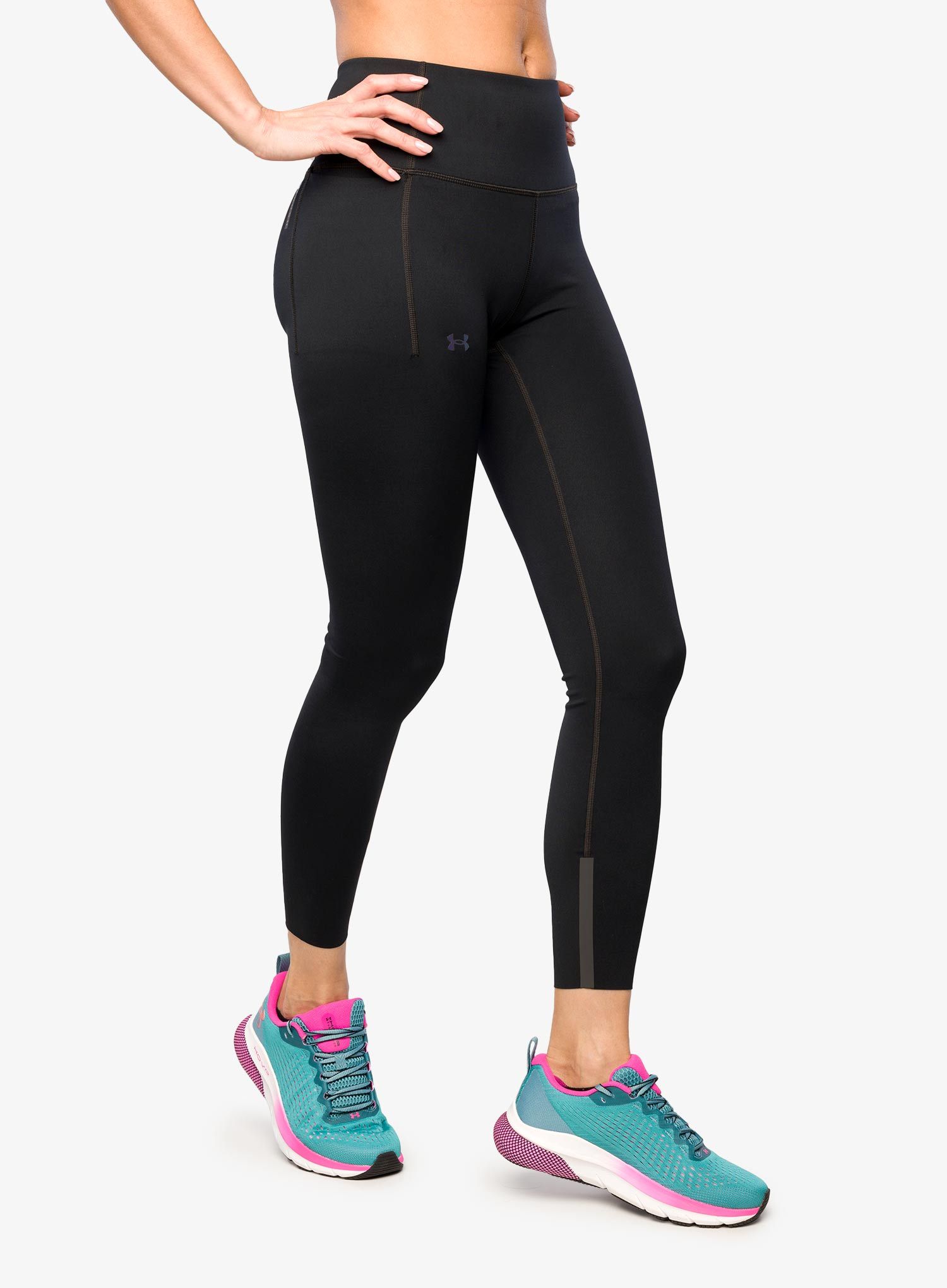 Dámské legíny Under Armour Rush SmartForm Ankle Leggings - black/iridescent