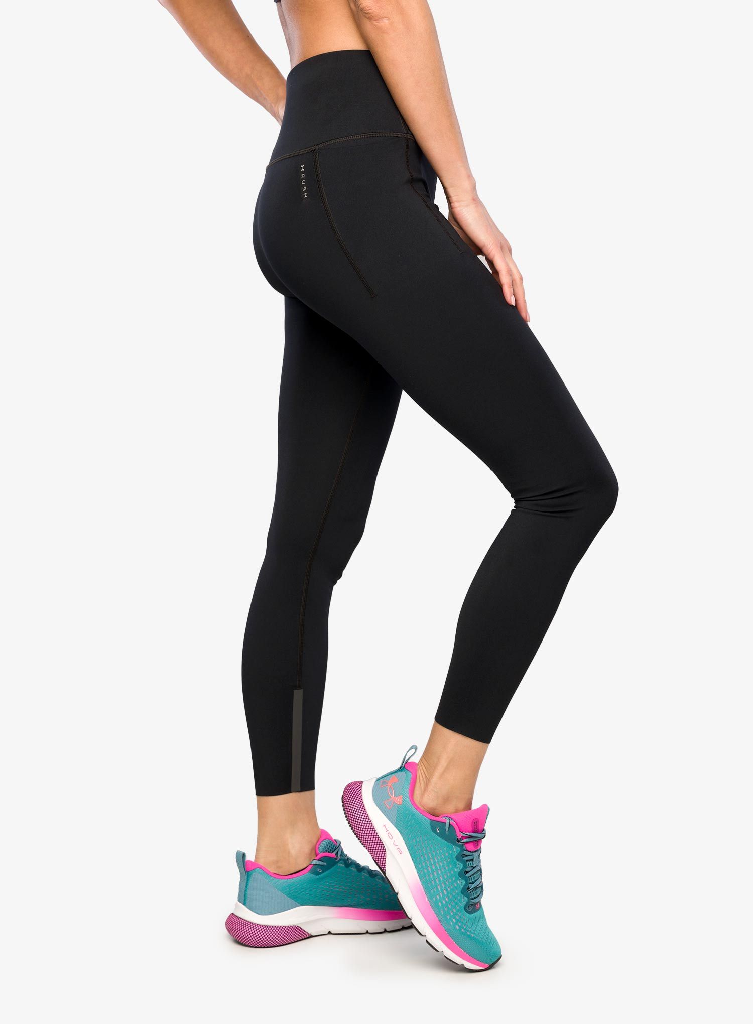 Dámské legíny Under Armour Rush SmartForm Ankle Leggings - black/iridescent